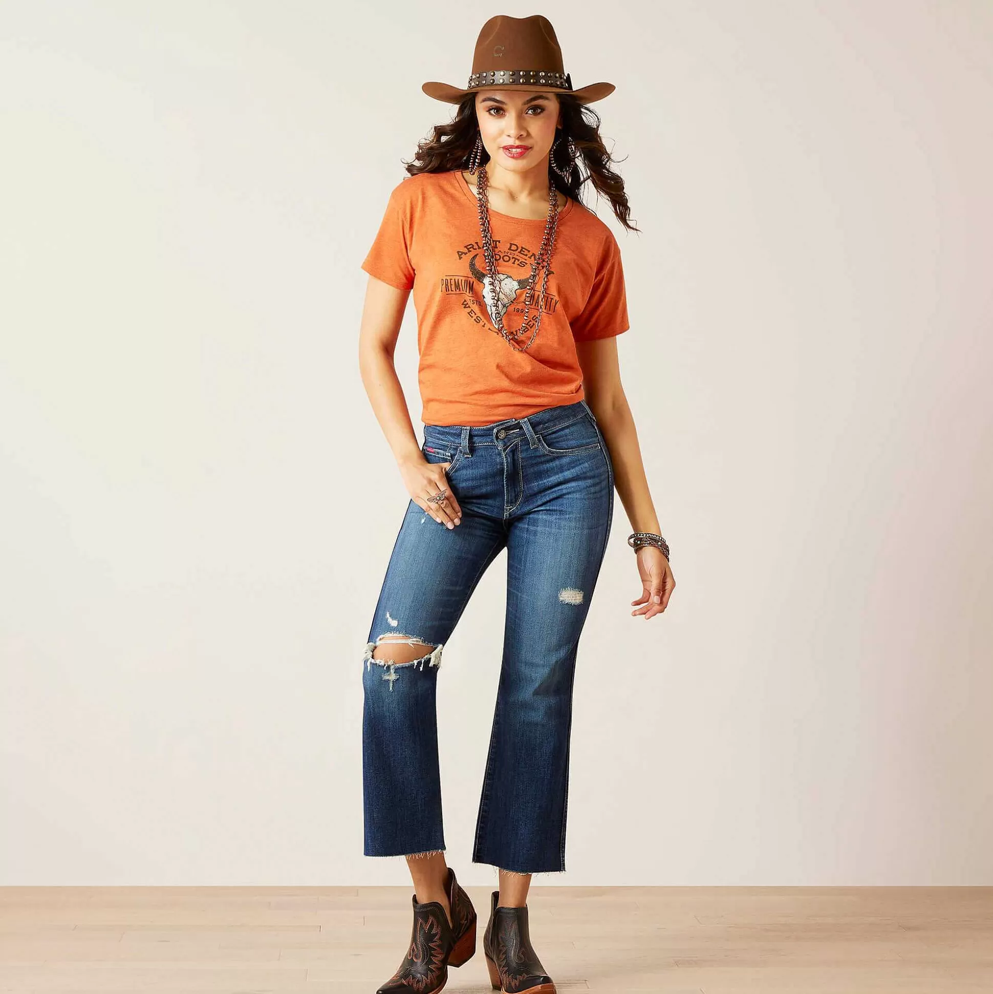ariat T-Shirts & Tops* Bison Skull T-Shirt