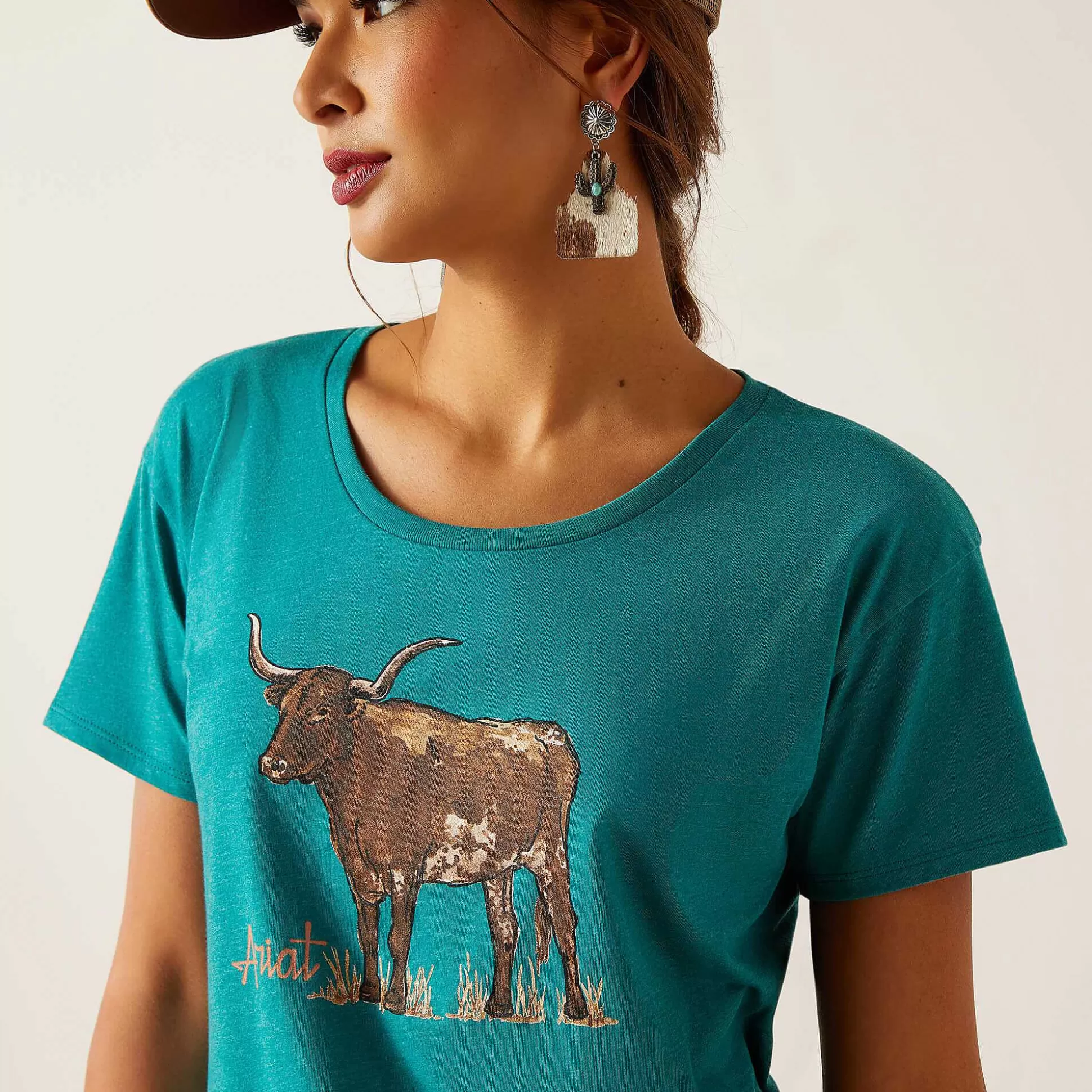 ariat T-Shirts & Tops* Longhorn Watercolor T-Shirt