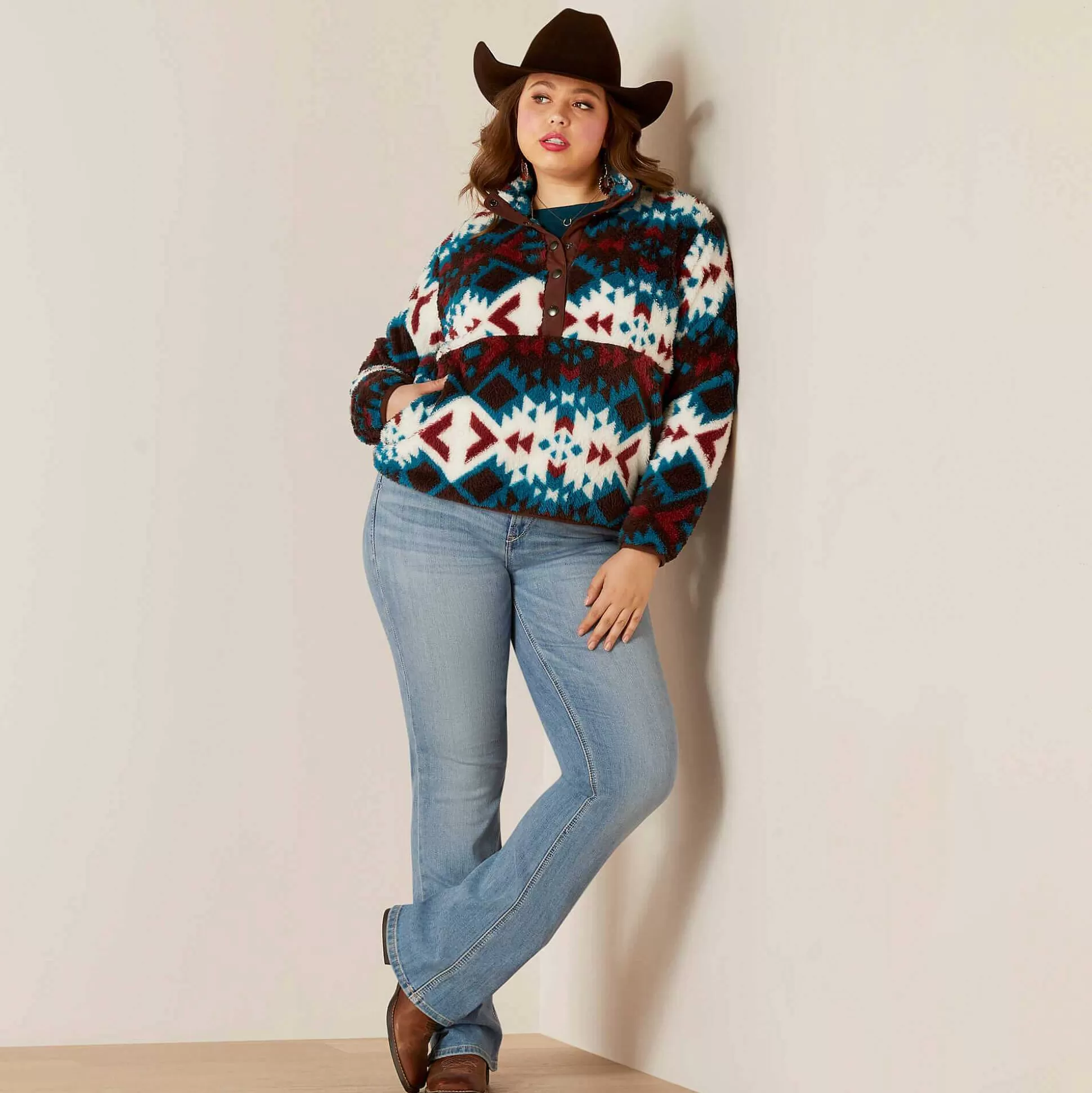 ariat Sweatshirts & Hoodies*Berber Snap Front Sweatshirt