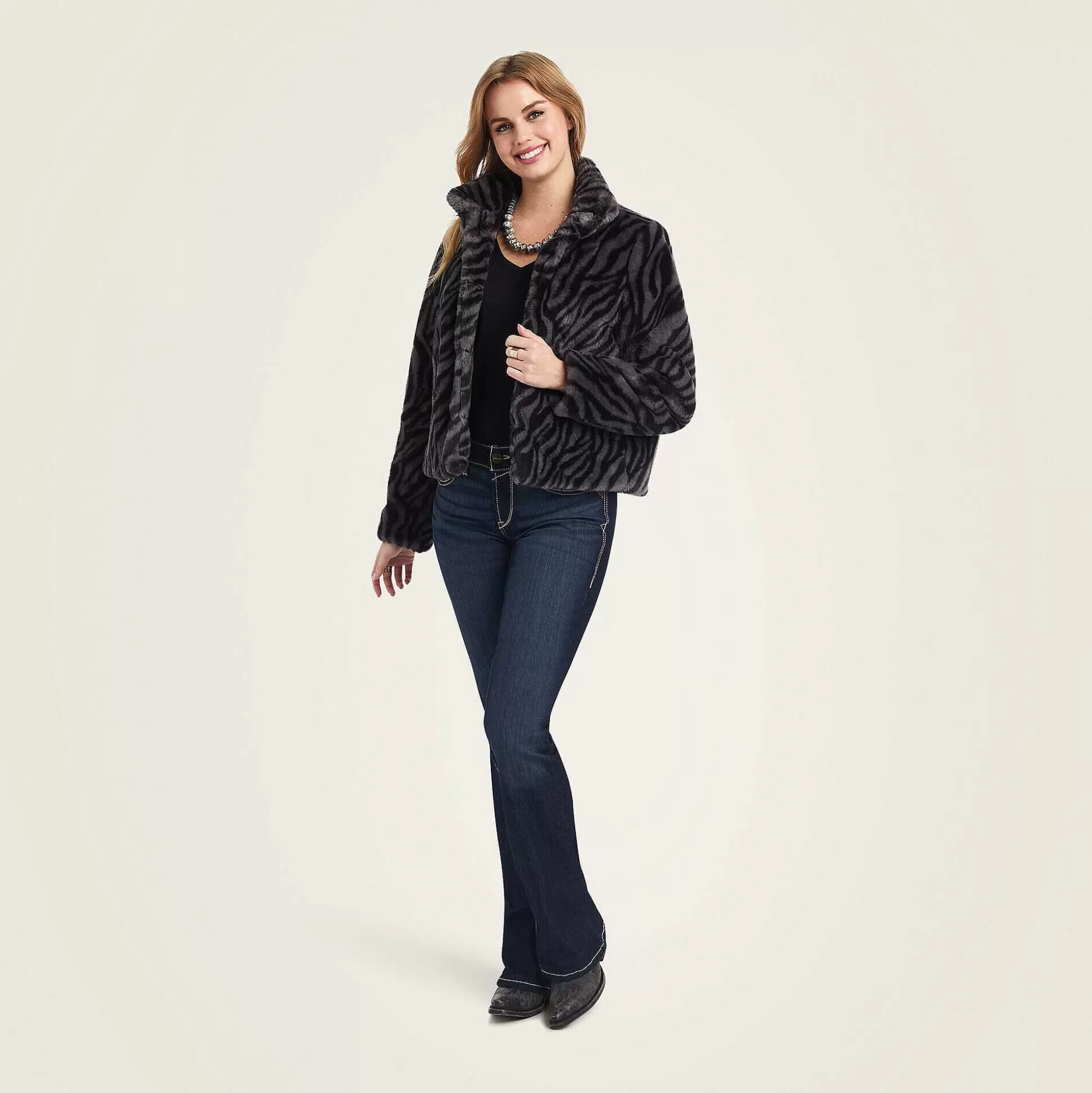ariat Jackets & Vests*City Girl Faux Fur Jacket