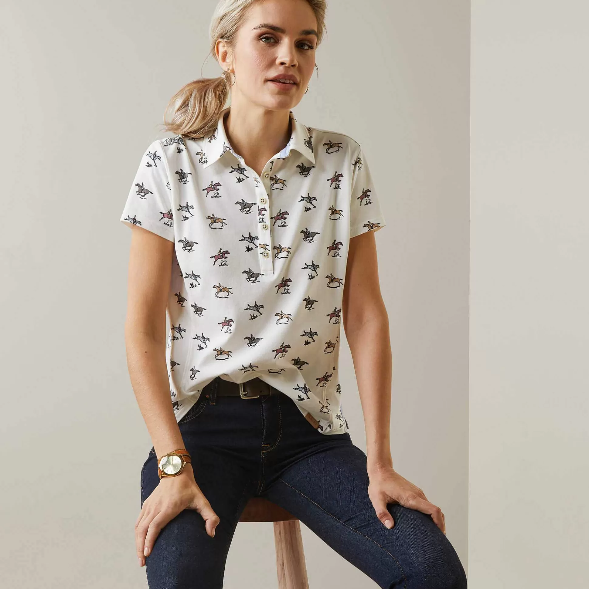 ariat T-Shirts & Tops*Cloverdale Polo