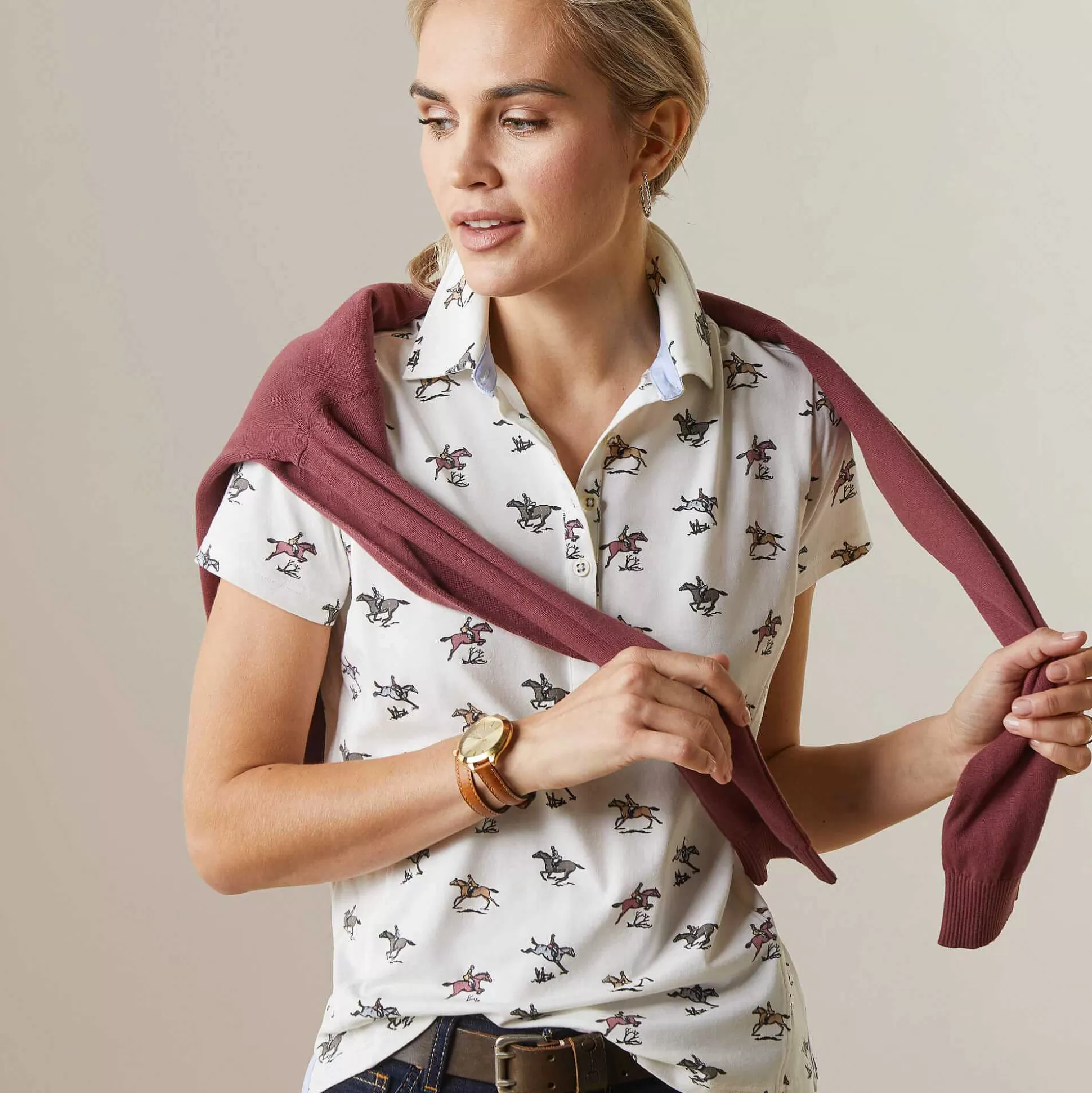 ariat T-Shirts & Tops*Cloverdale Polo