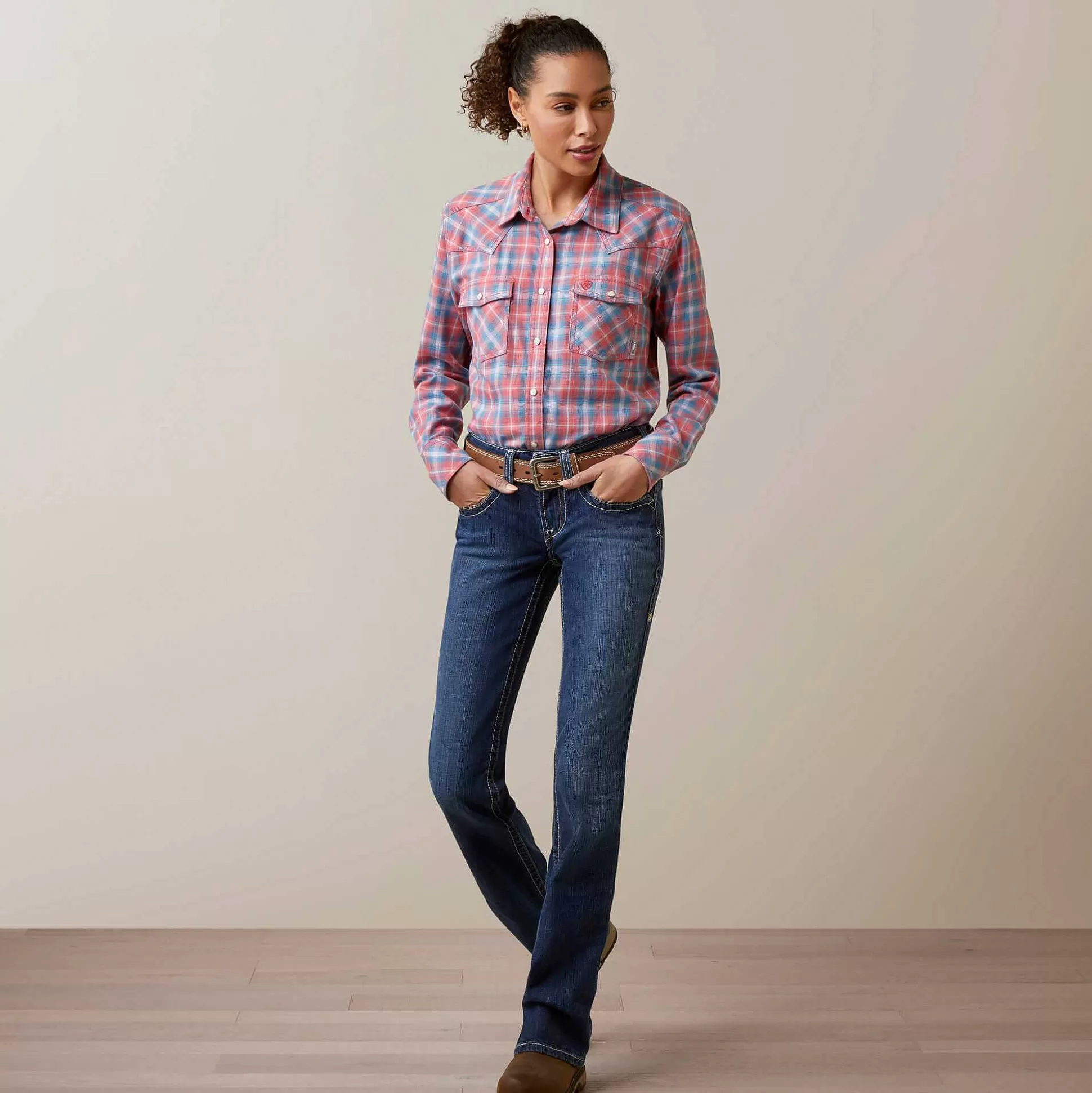 ariat T-Shirts & Tops*Fr Classen Retro Fit Snap Work Shirt