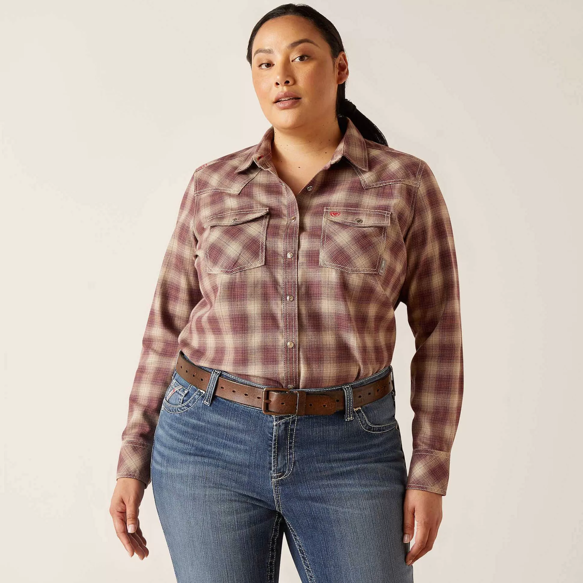 ariat T-Shirts & Tops*Fr Oakley Retro Fit Snap Work Shirt