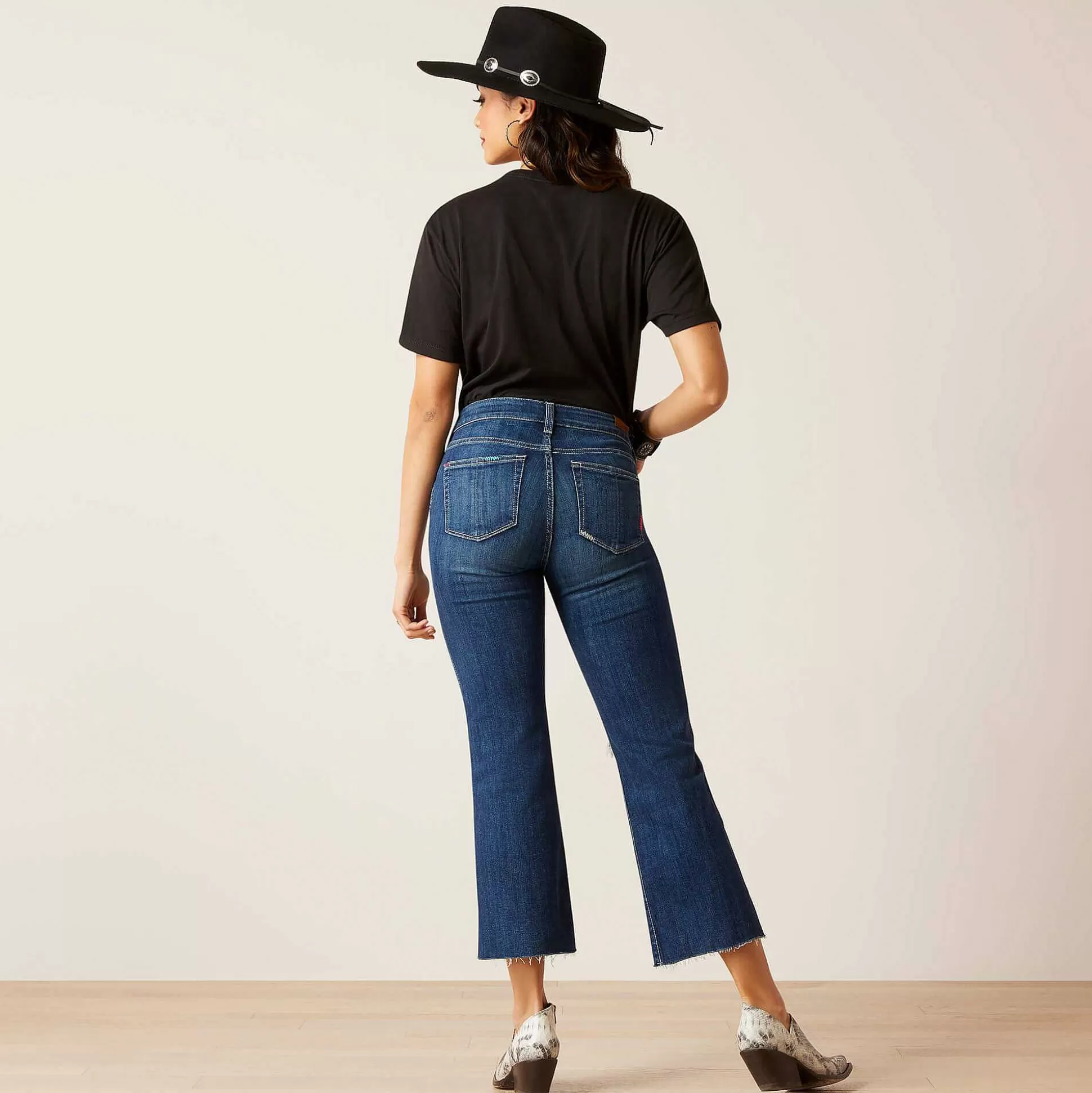 ariat Denim*High Rise Caroly Flare Crop Jean