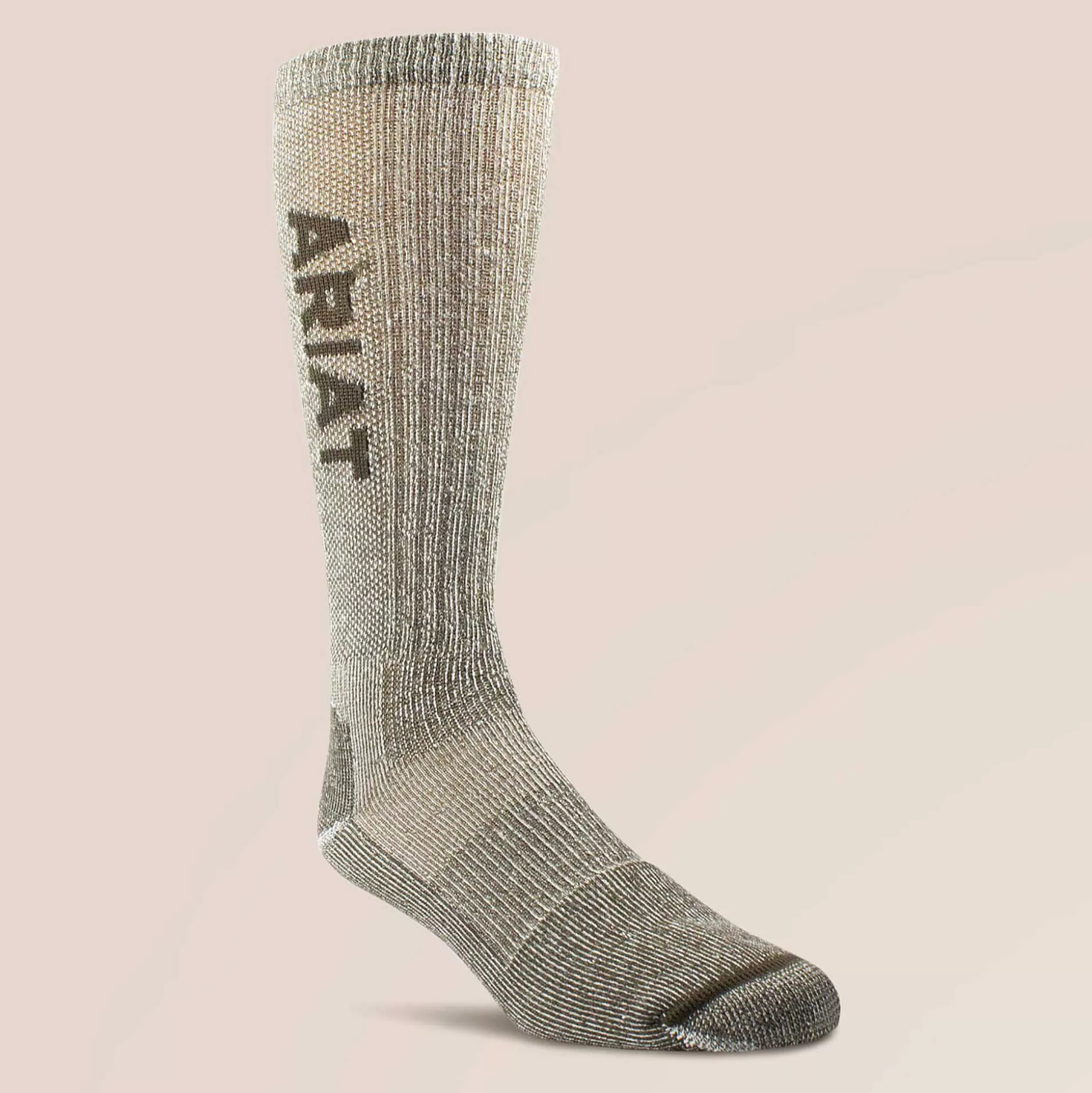 ariat Socks*Lightweight Merino Wool Blend Mid Calf Steel Toe Work Sock 2 Pair Pack