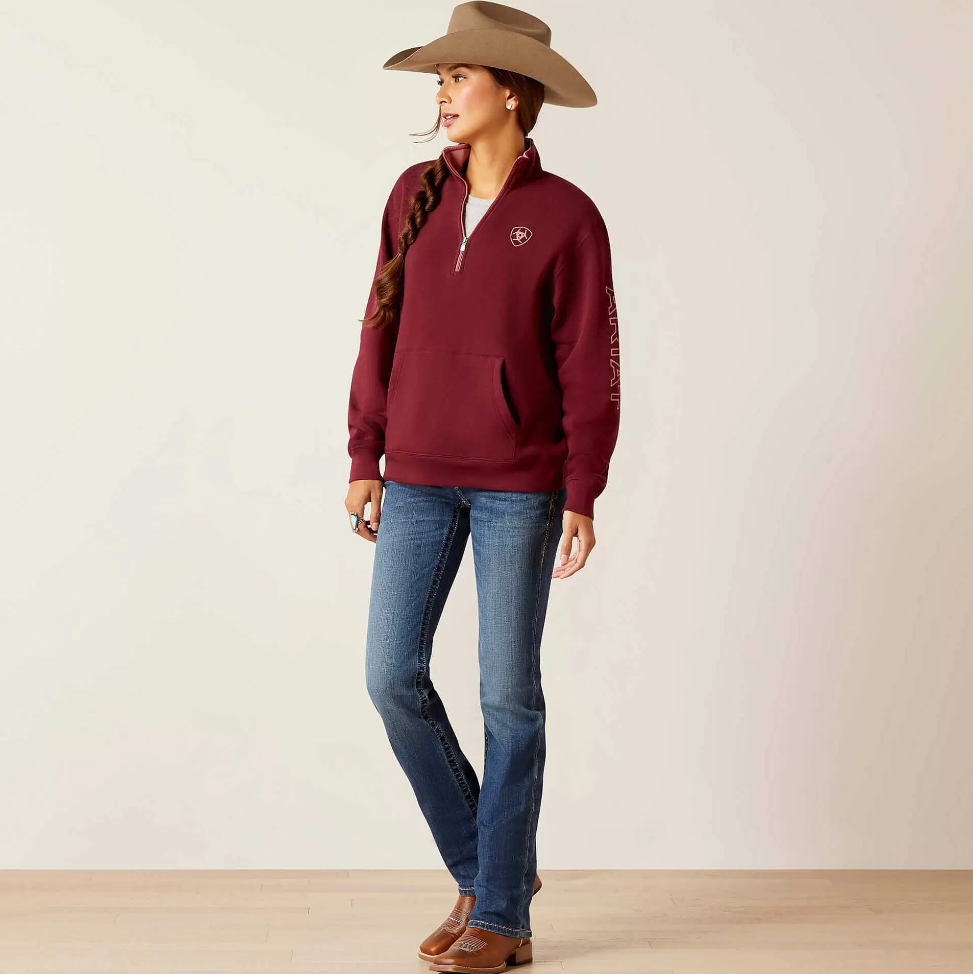ariat Sweatshirts & Hoodies*Logo 1/2 Zip Sweatshirt