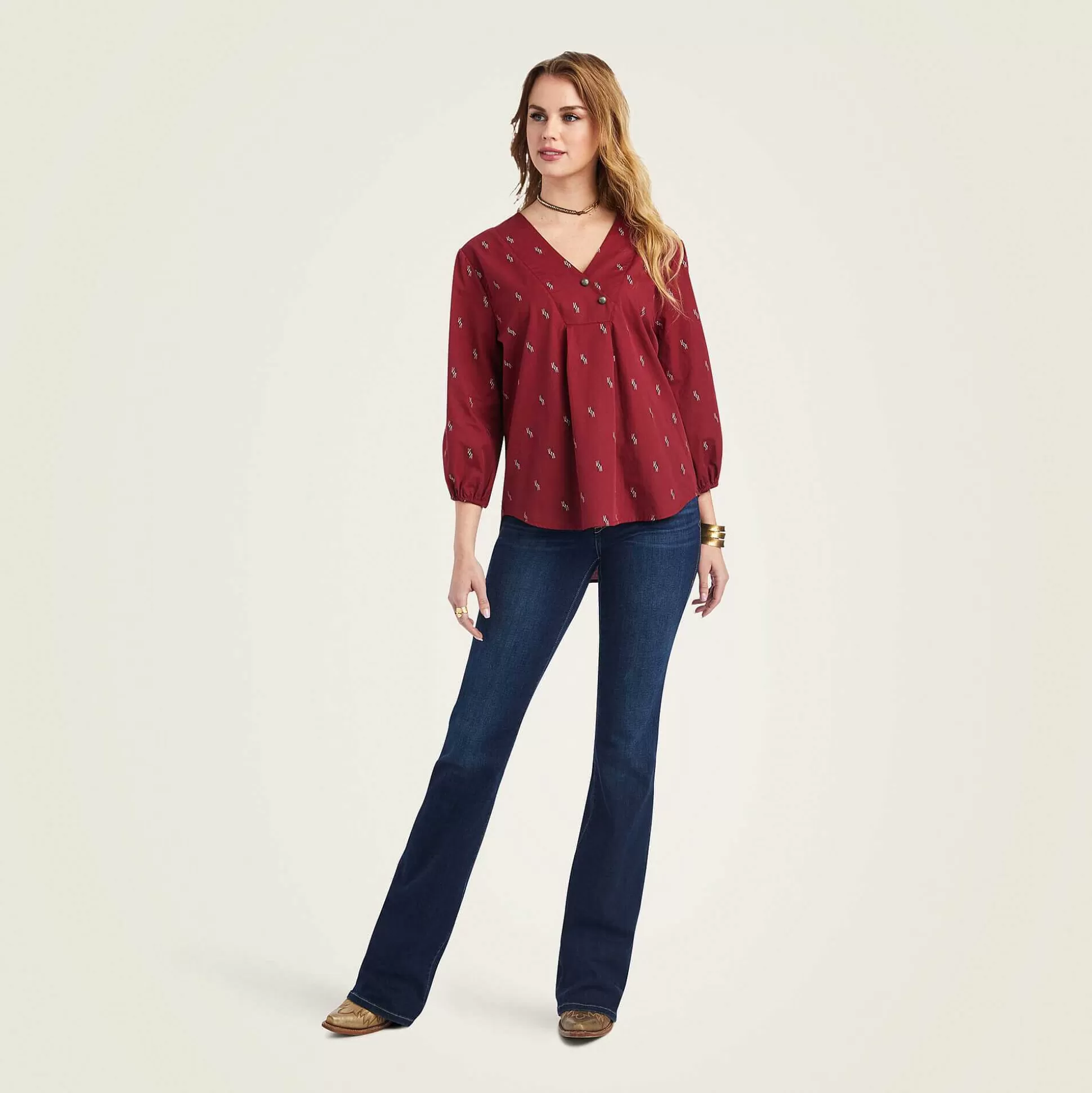 ariat T-Shirts & Tops*Peasant Top Chimayo Blouse