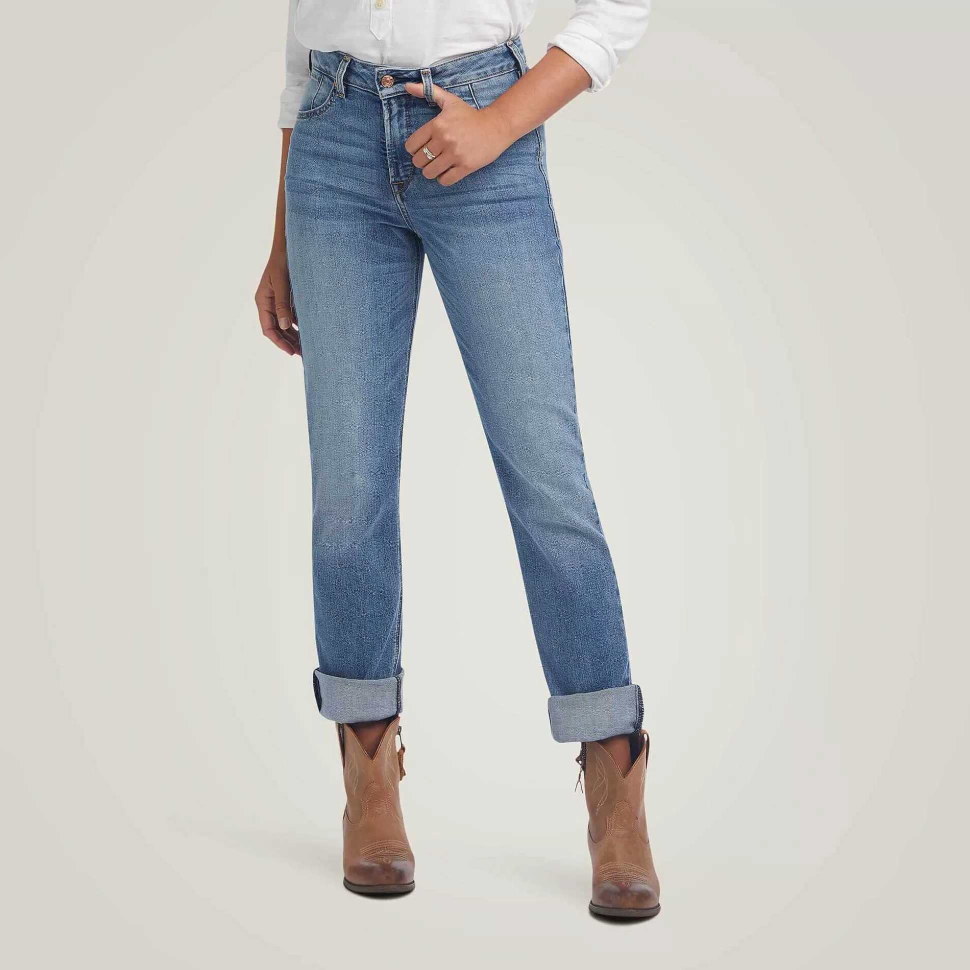 ariat Denim*Premium High Rise Stretch Straight Jean