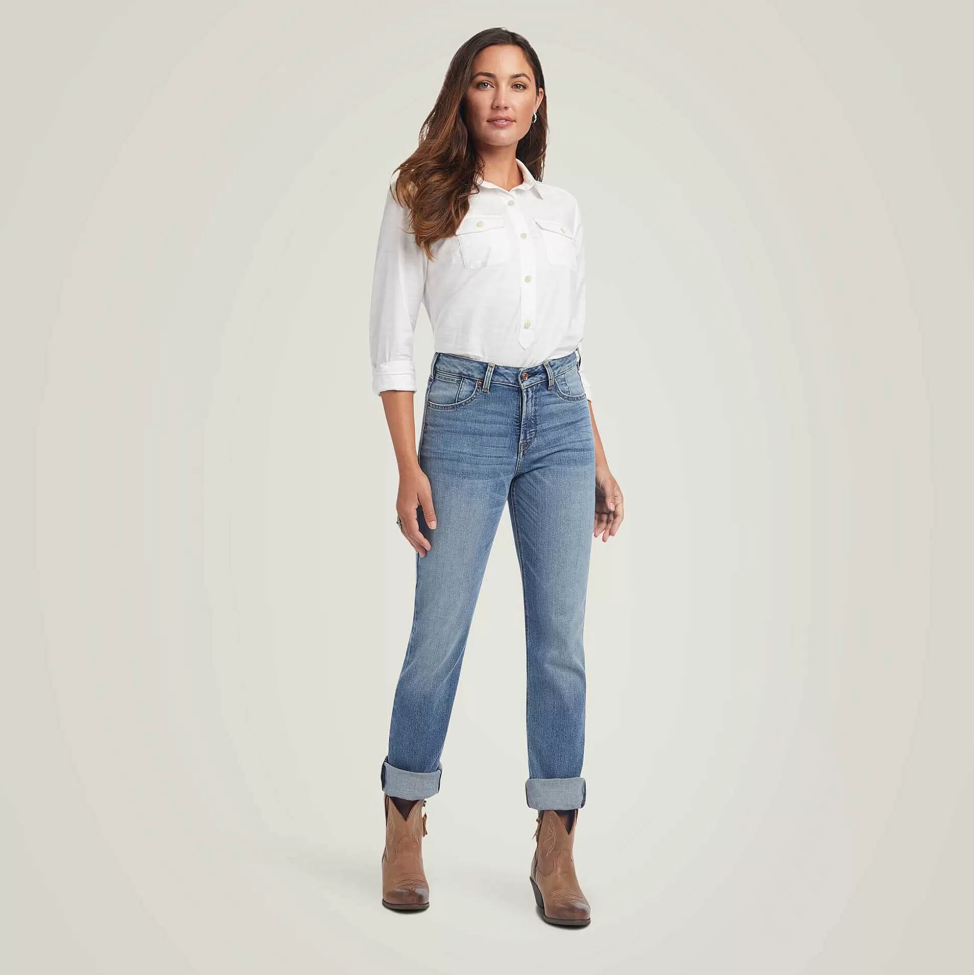 ariat Denim*Premium High Rise Stretch Straight Jean