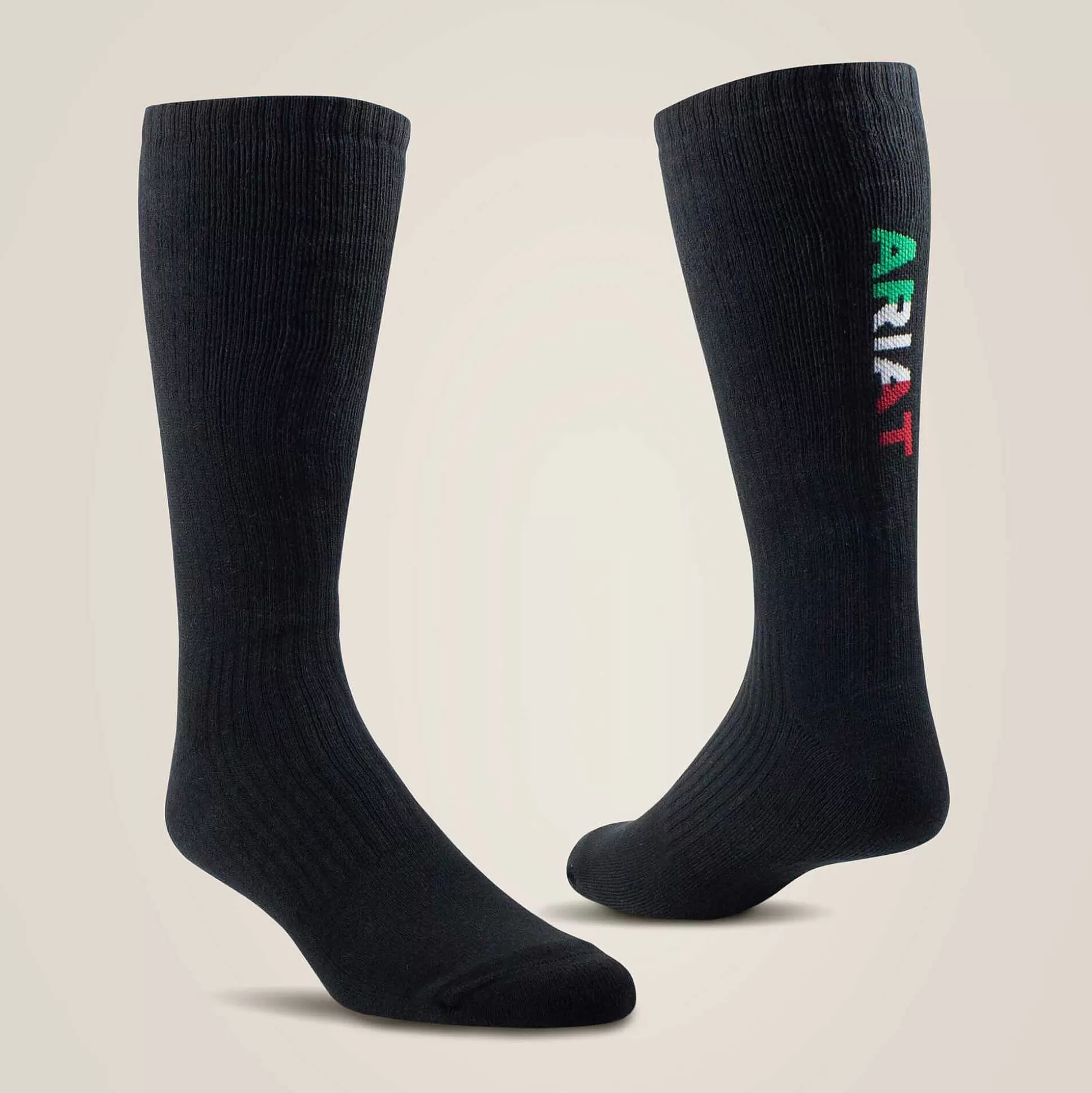 ariat Socks*Premium Ringspun Cotton Mid Calf Mexico Work Sock 3 Pair Pack