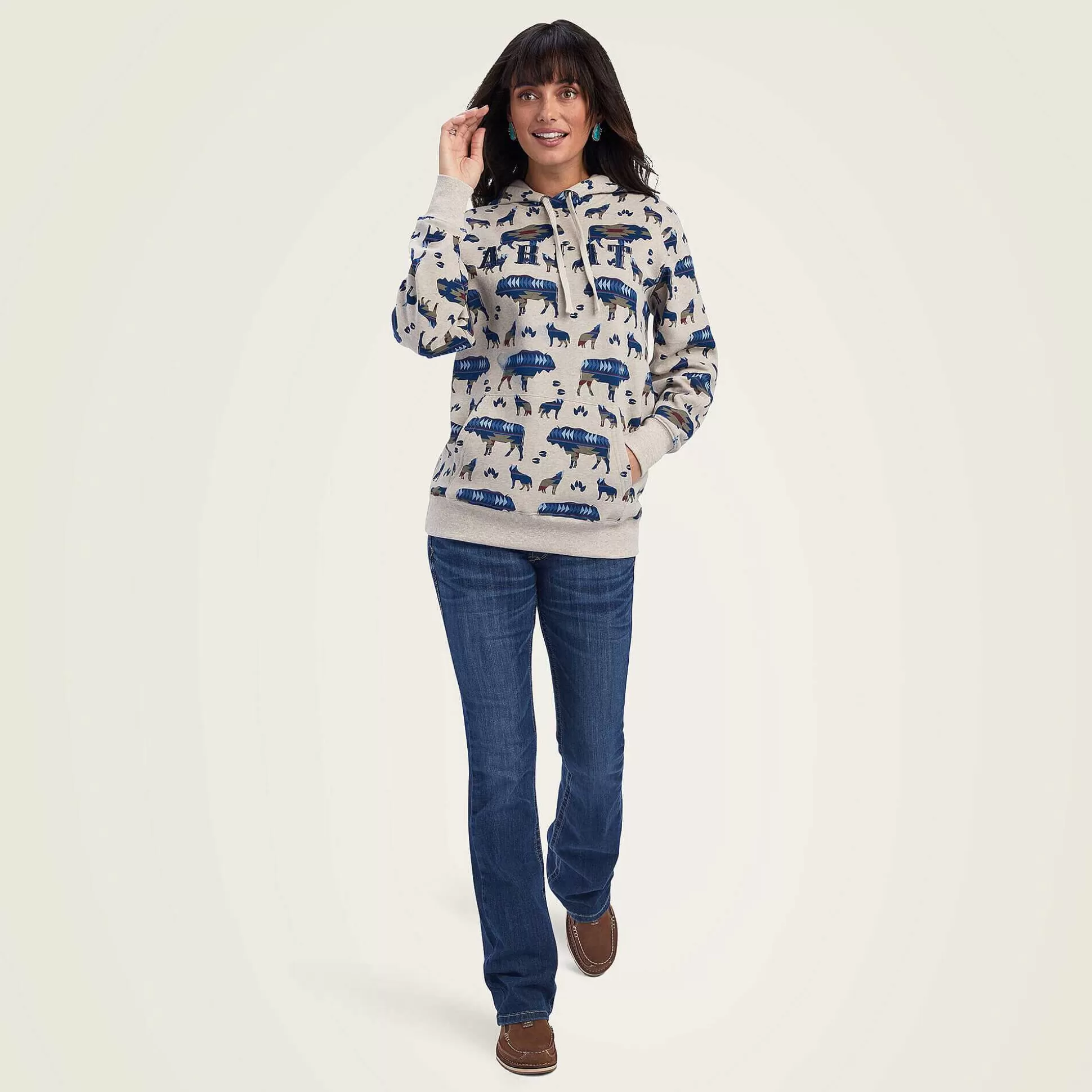 ariat Sweatshirts & Hoodies*Real Allover Print Hoodie
