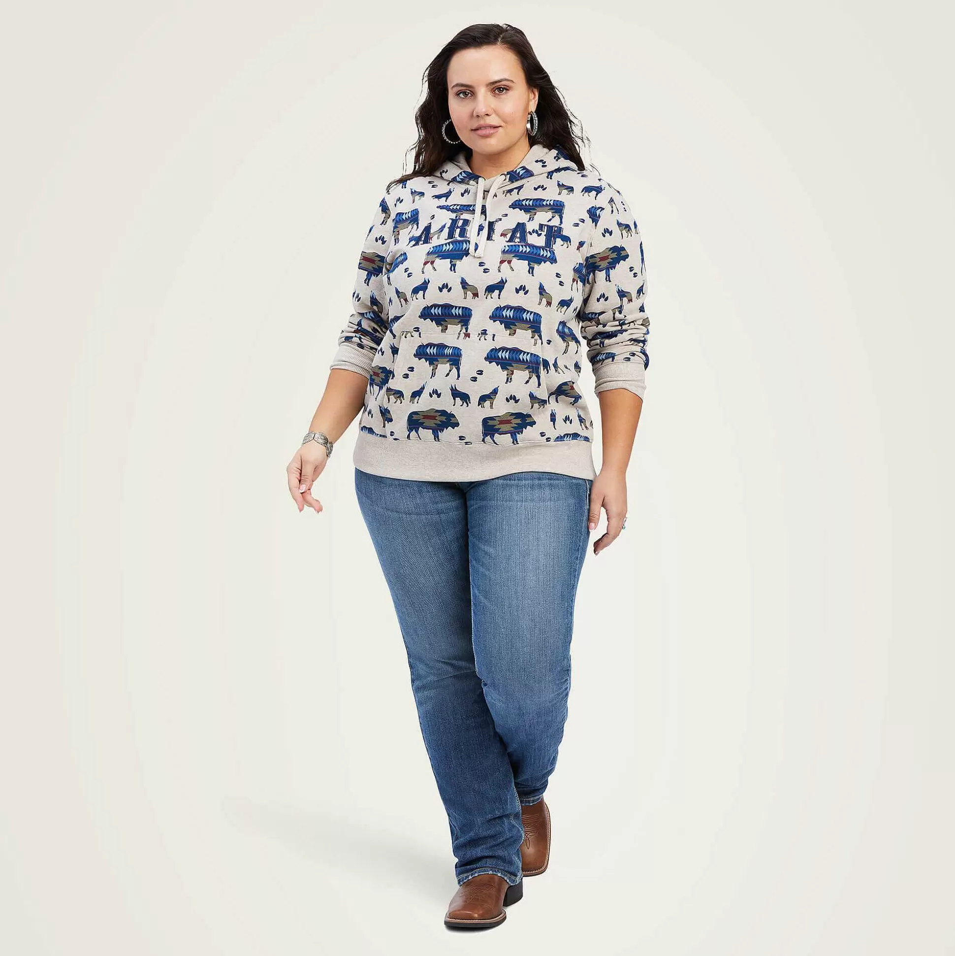 ariat Sweatshirts & Hoodies*Real Allover Print Hoodie
