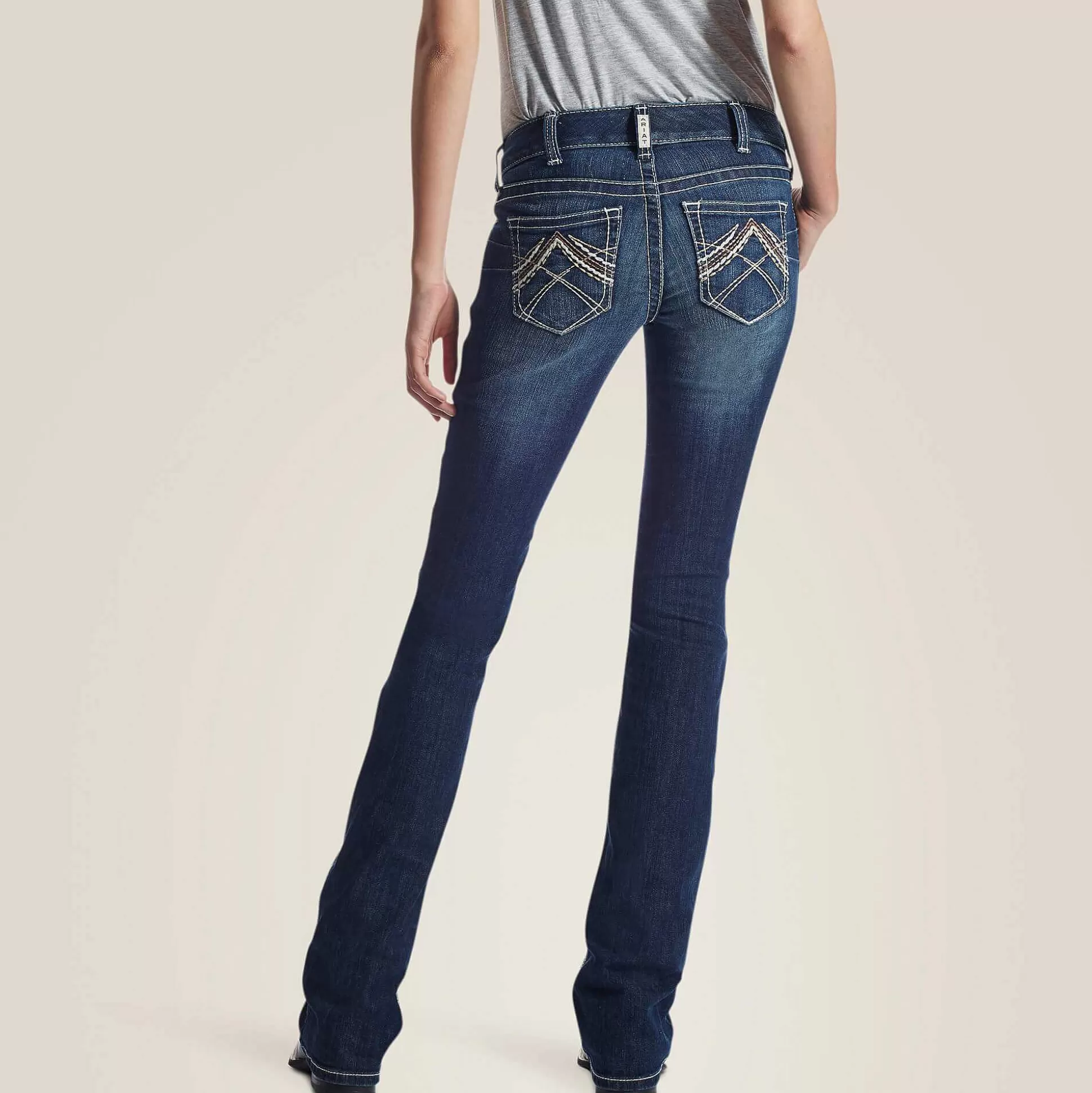 ariat Denim*R.E.A.L. Low Rise Stretch Rosy Whipstitch Boot Cut Jean