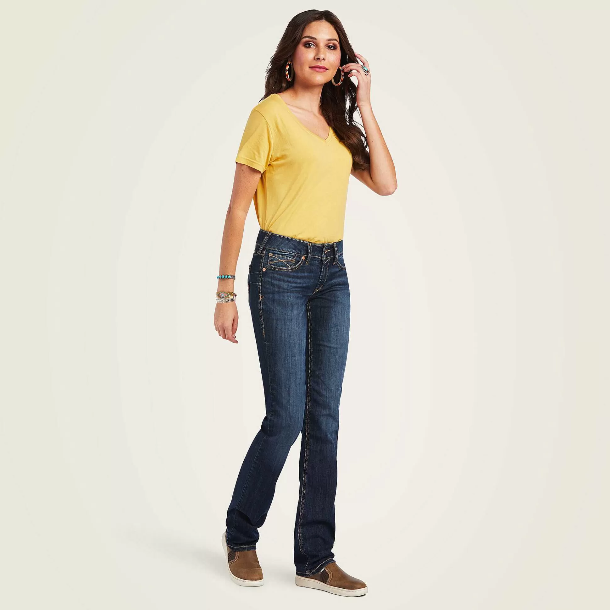 ariat Denim*R.E.A.L. Mid Rise Octavia Straight Jean