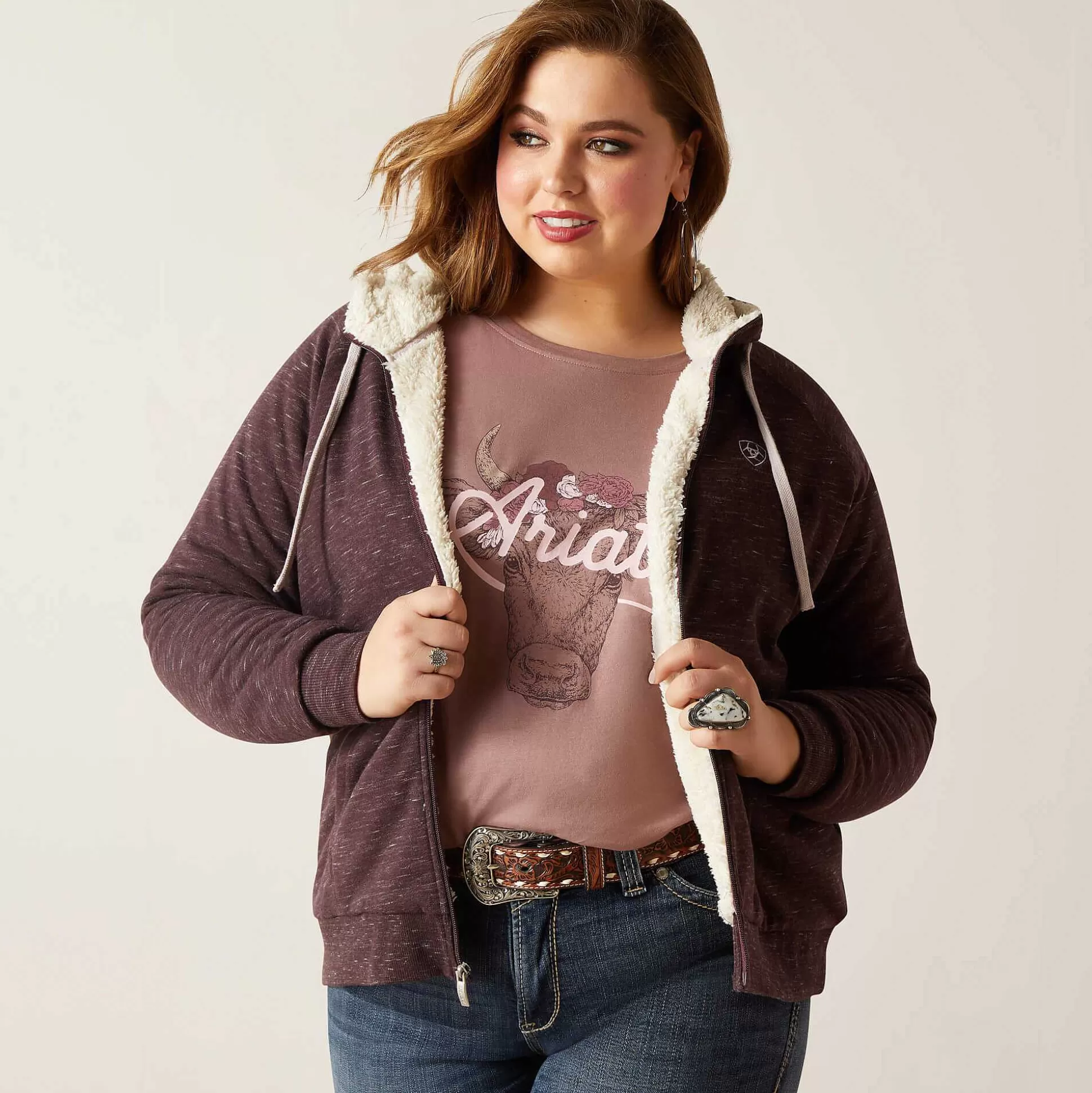 ariat Sweatshirts & Hoodies*Real Sherpa Full Zip Hoodie