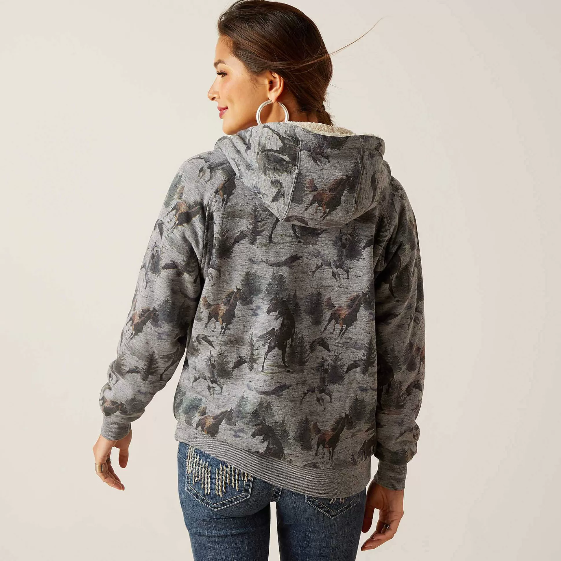 ariat Sweatshirts & Hoodies*Real Sherpa Full Zip Hoodie