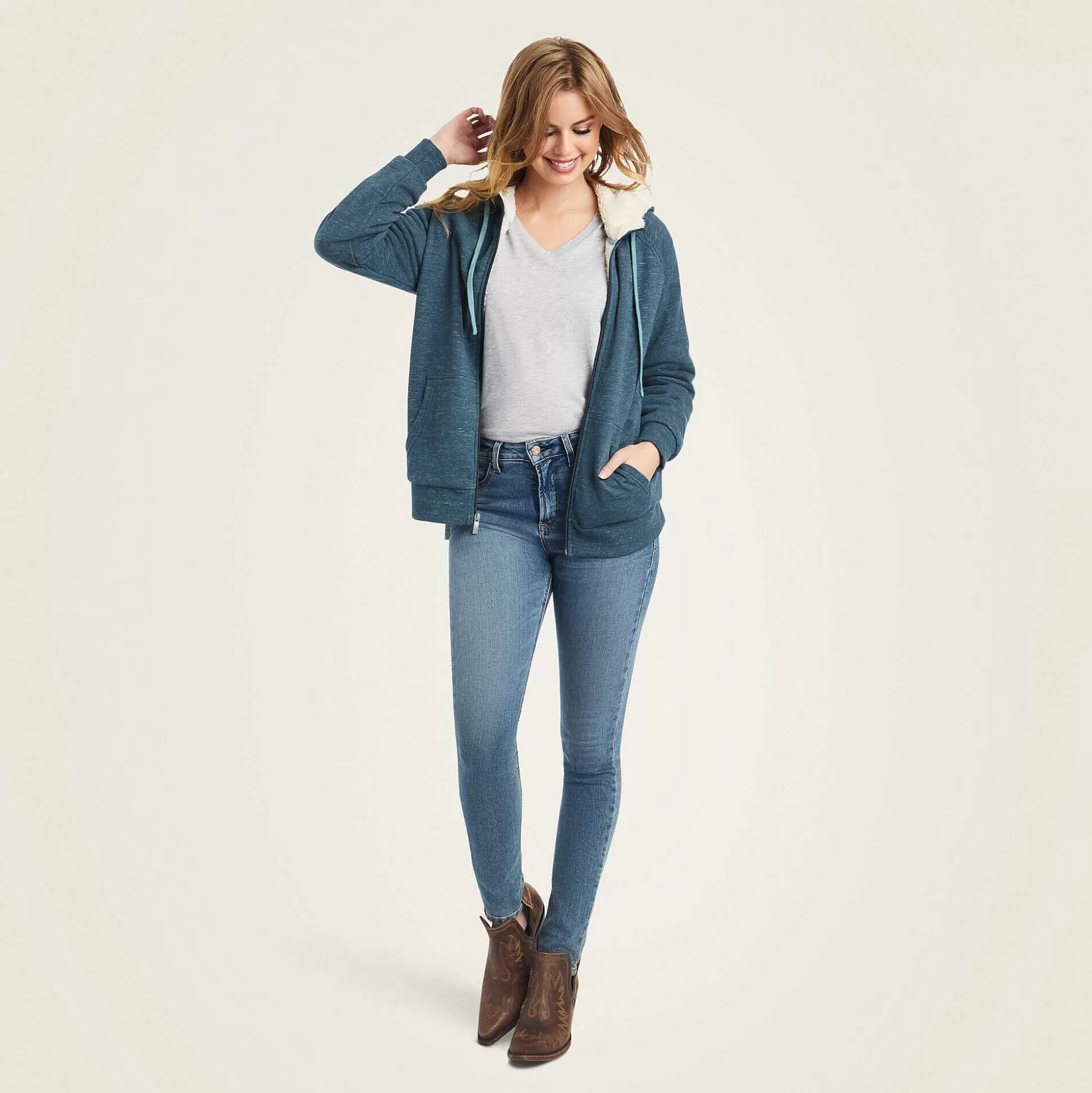 ariat Sweatshirts & Hoodies*Real Sherpa Full Zip Hoodie