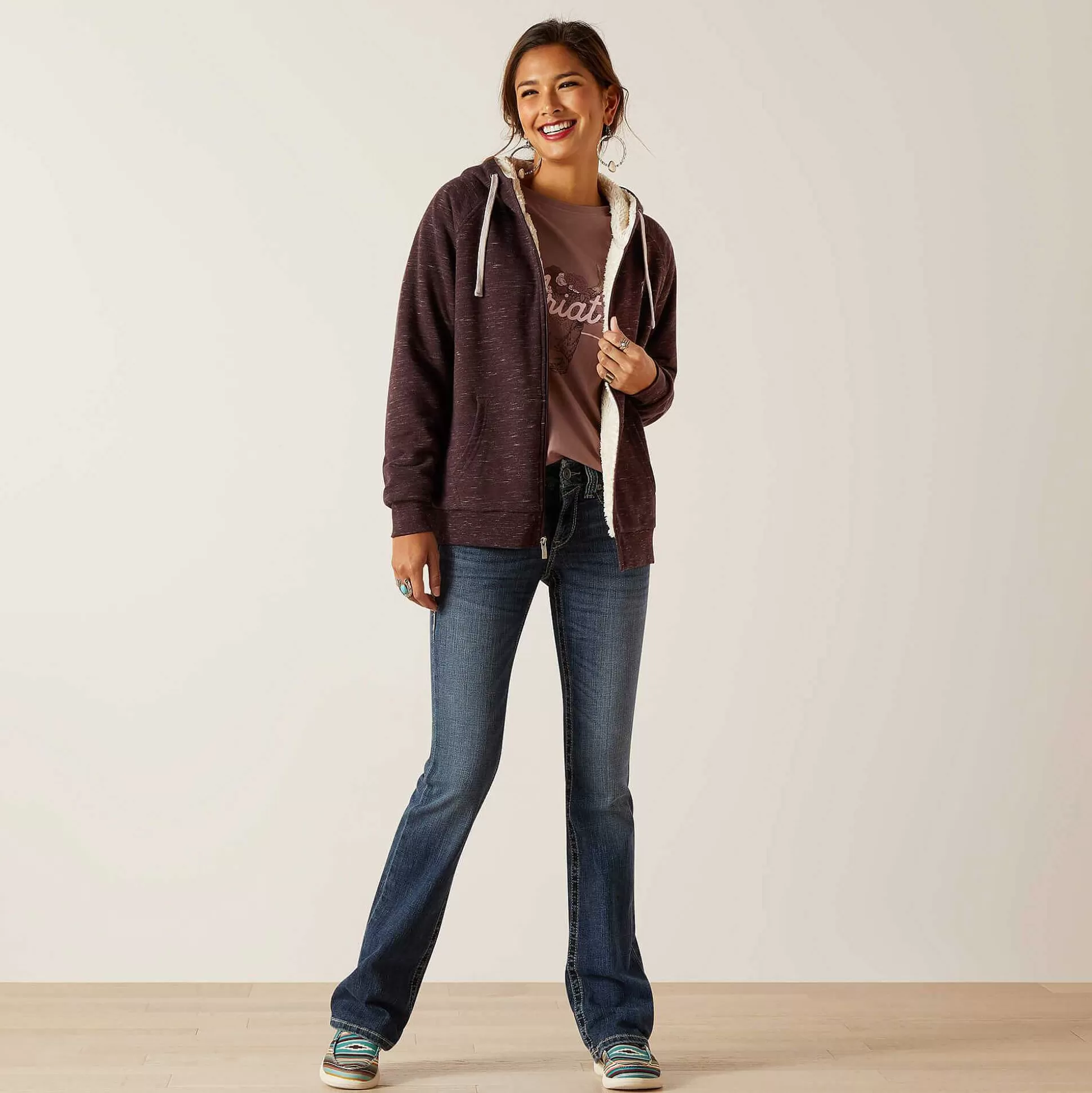 ariat Sweatshirts & Hoodies*Real Sherpa Full Zip Hoodie