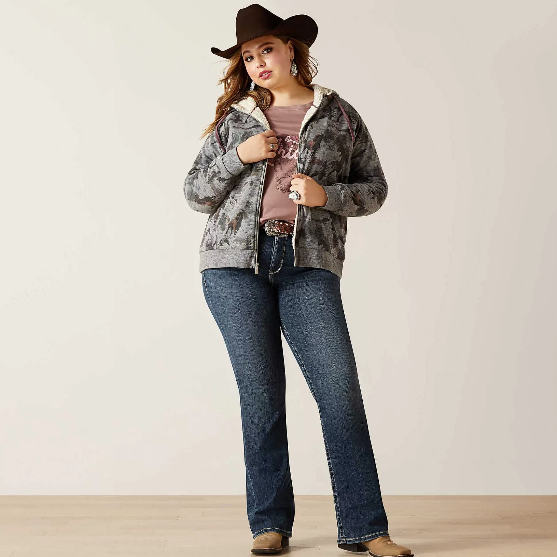 ariat Sweatshirts & Hoodies*Real Sherpa Full Zip Hoodie