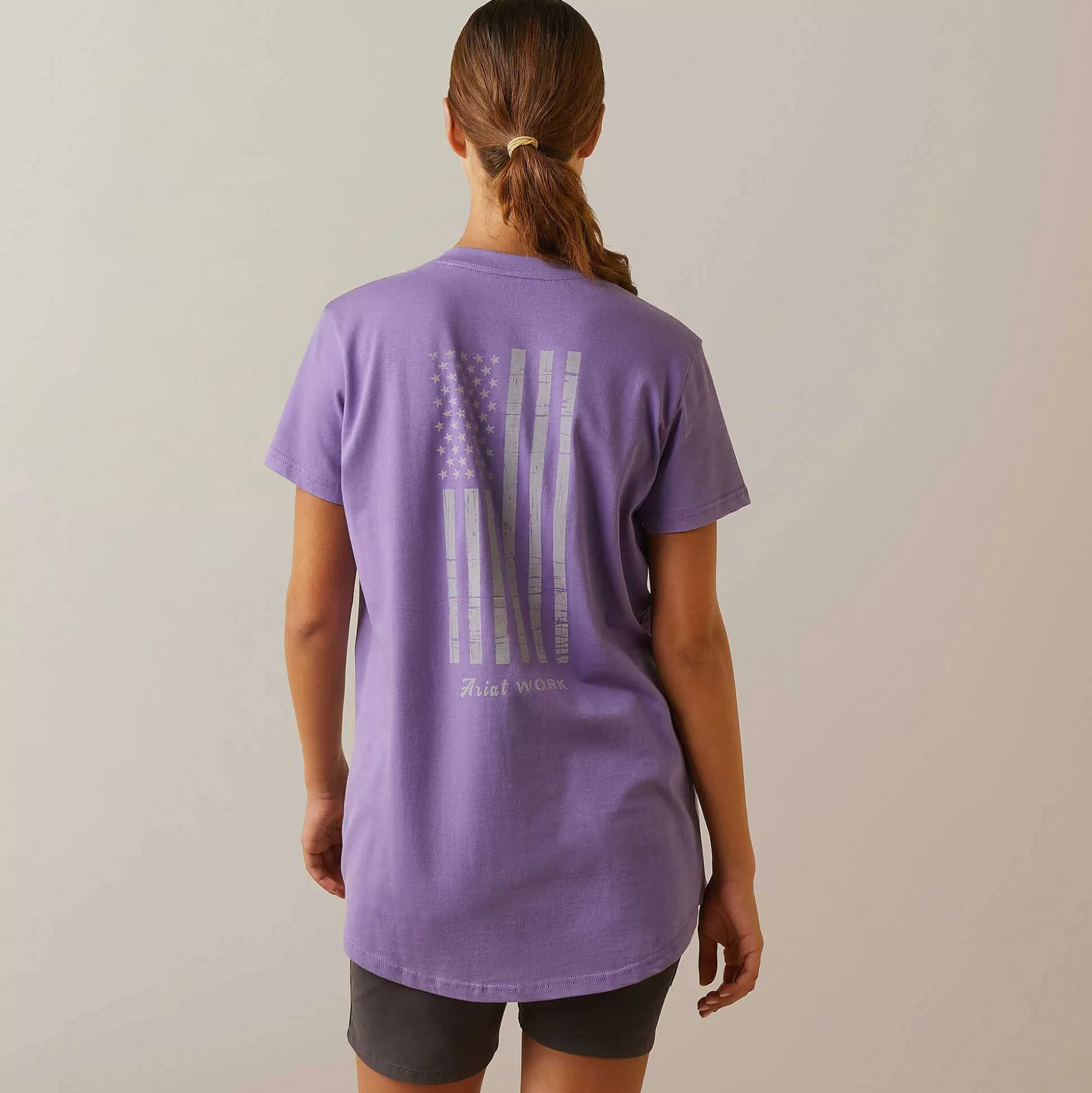 ariat T-Shirts & Tops*Rebar Cotton Strong American Flag Graphc T-Shirt
