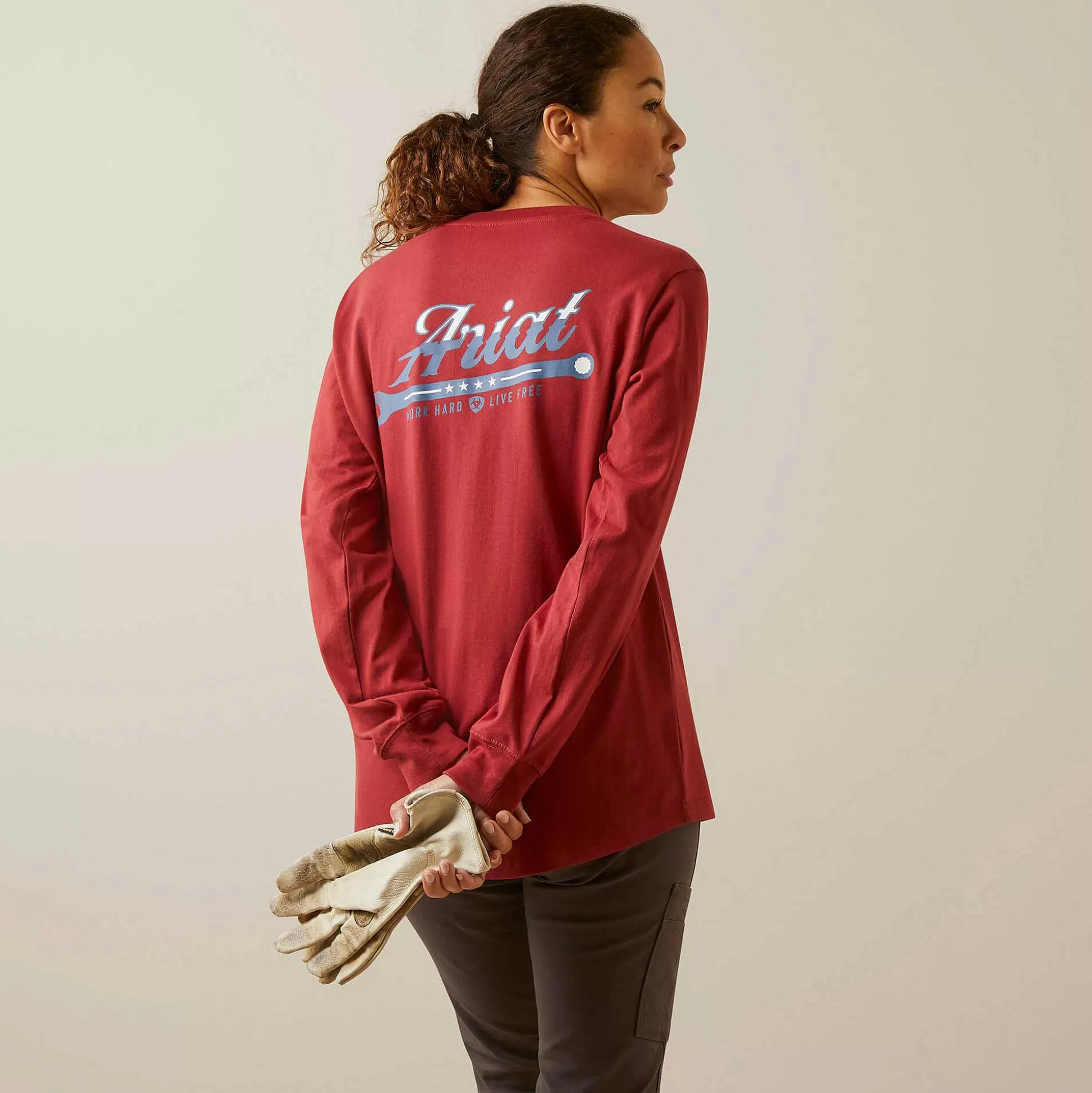 ariat T-Shirts & Tops*Rebar Cotton Strong Work Hard