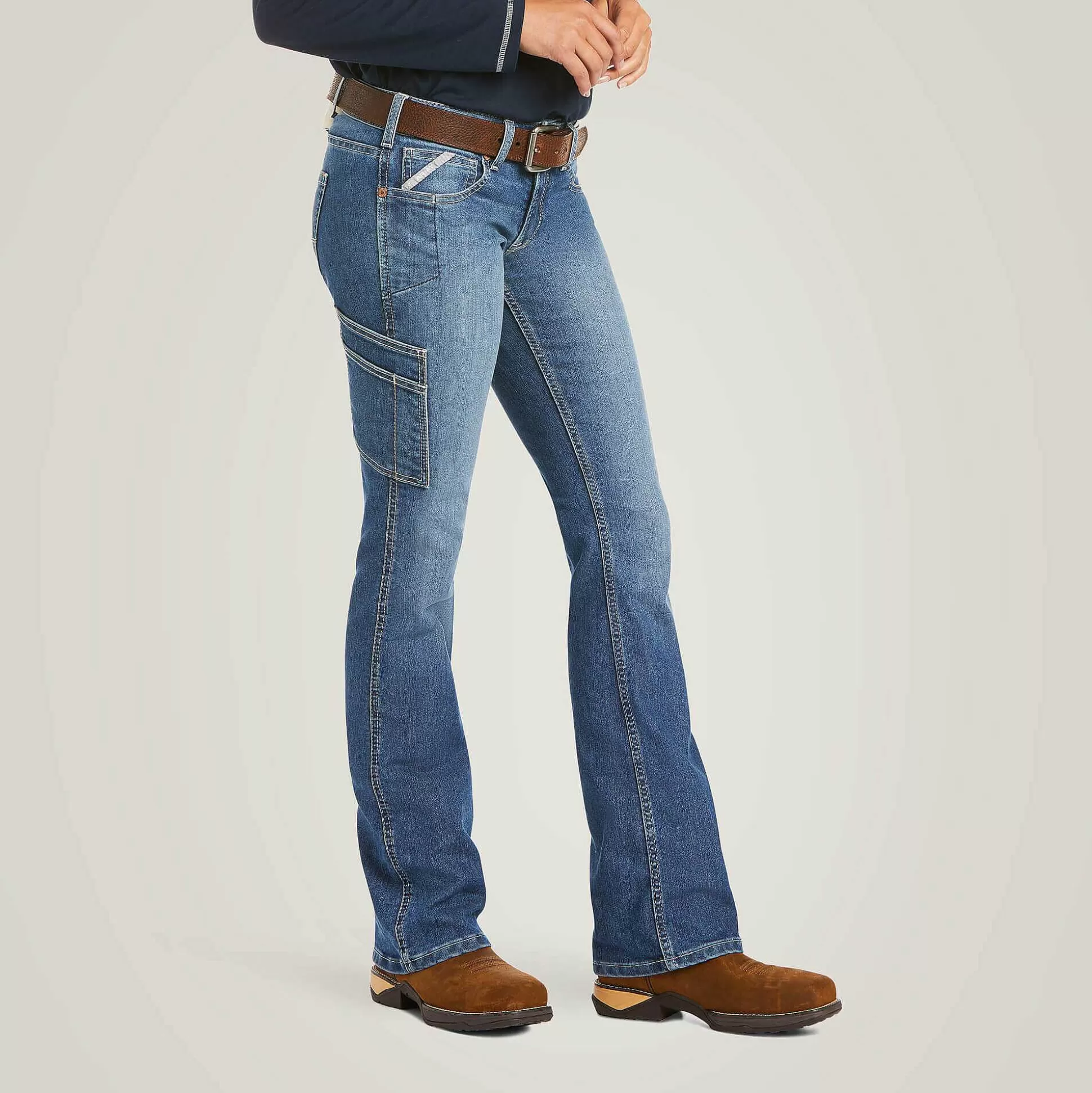 ariat Denim*Rebar Durastretch Raven Boot Cut Jean
