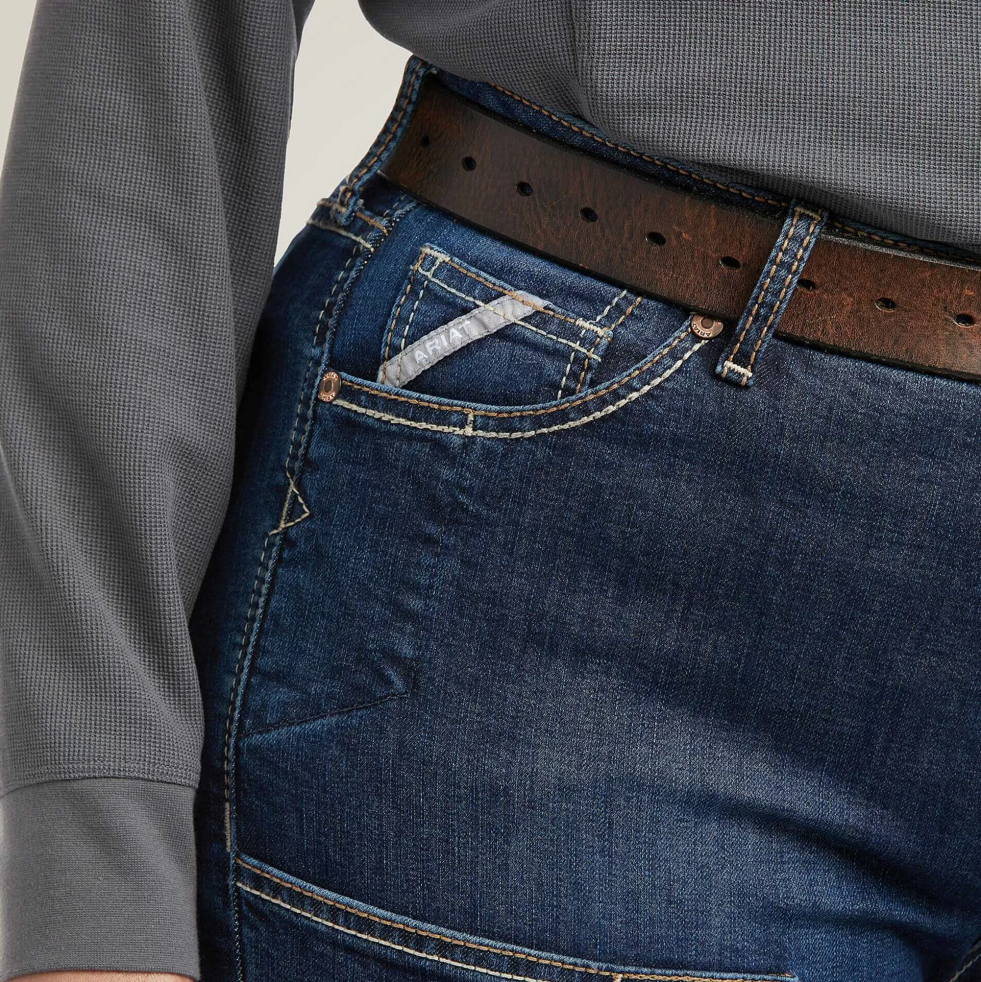 ariat Denim*Rebar Durastretch Riveter Double Front Straight Jean