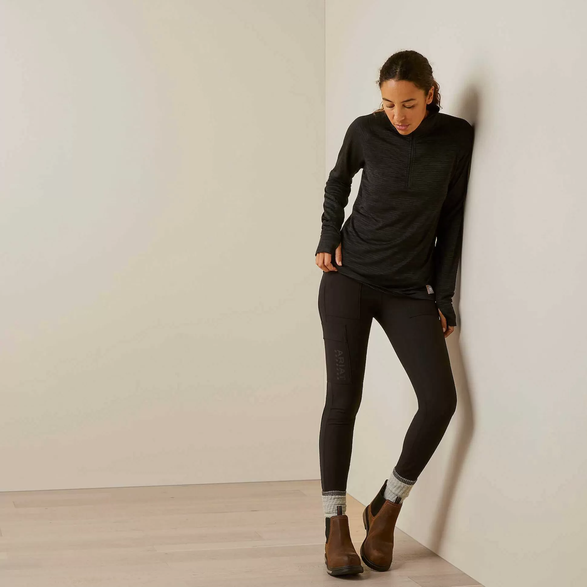 ariat T-Shirts & Tops*Rebar Gridwork Baselayer 1/4 Zip T-Shirt