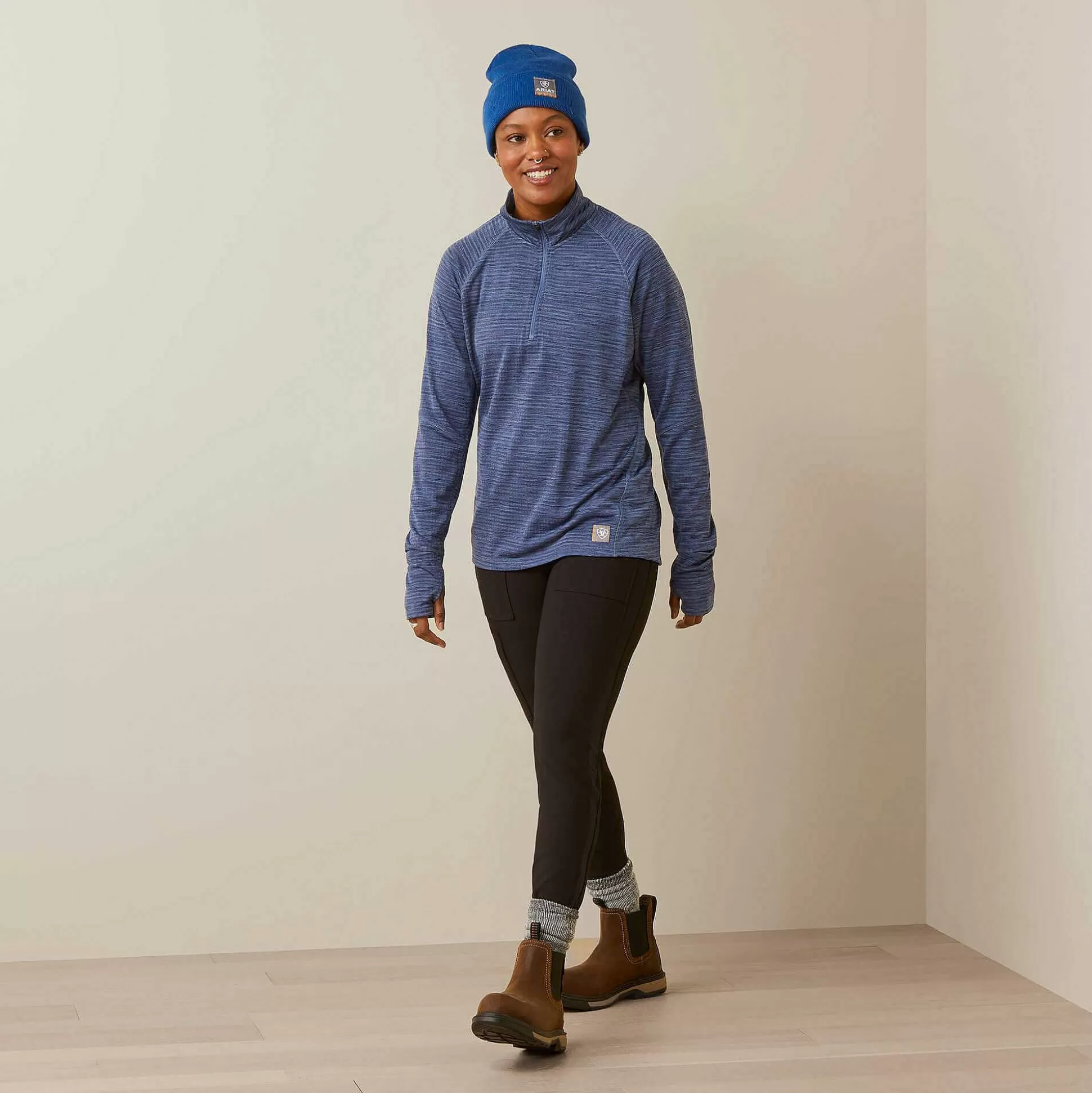 ariat T-Shirts & Tops*Rebar Gridwork Baselayer 1/4 Zip T-Shirt