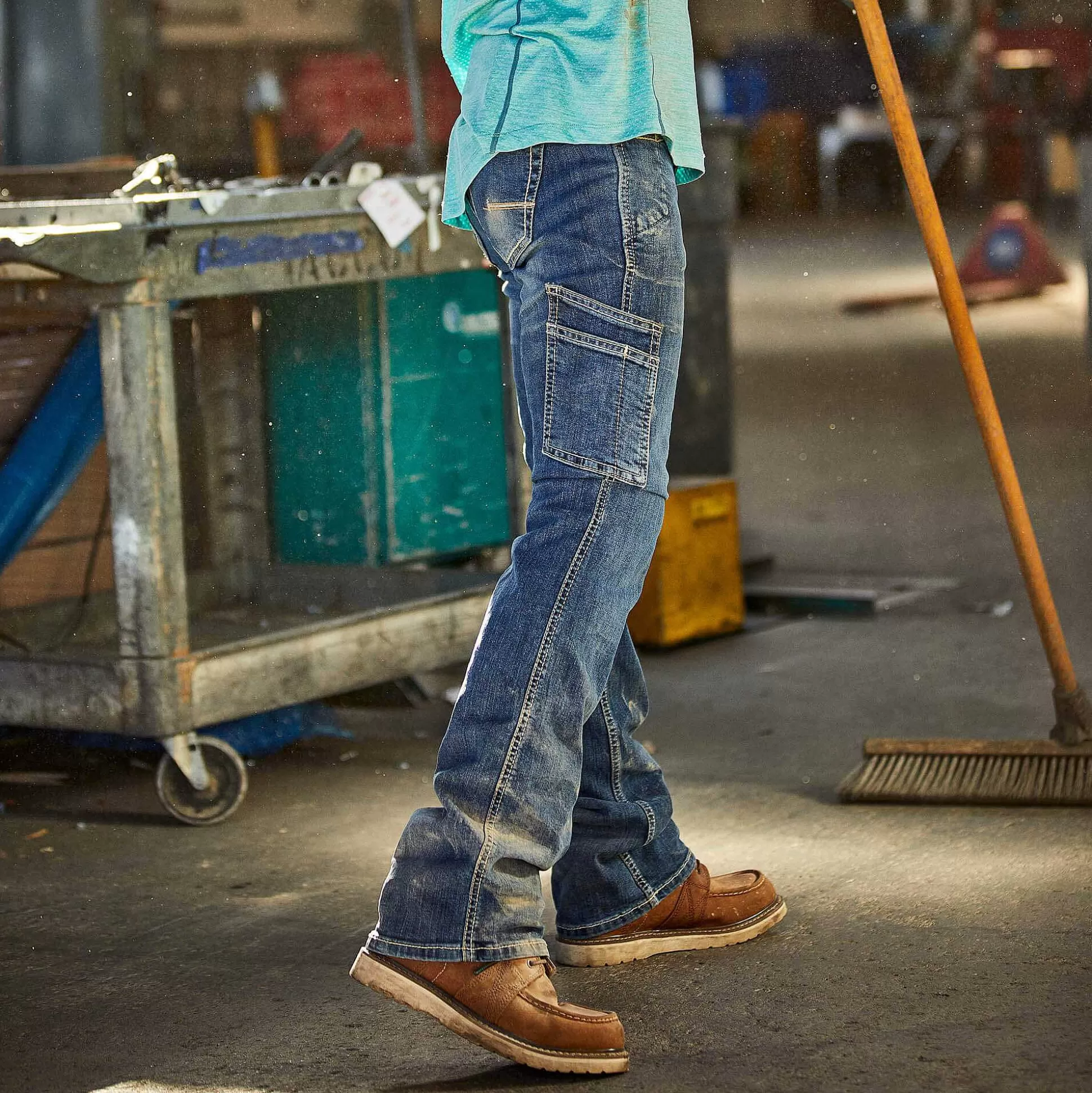 ariat Denim*Rebar Perfect Rise Work Flex Riveter Slim Leg Jean