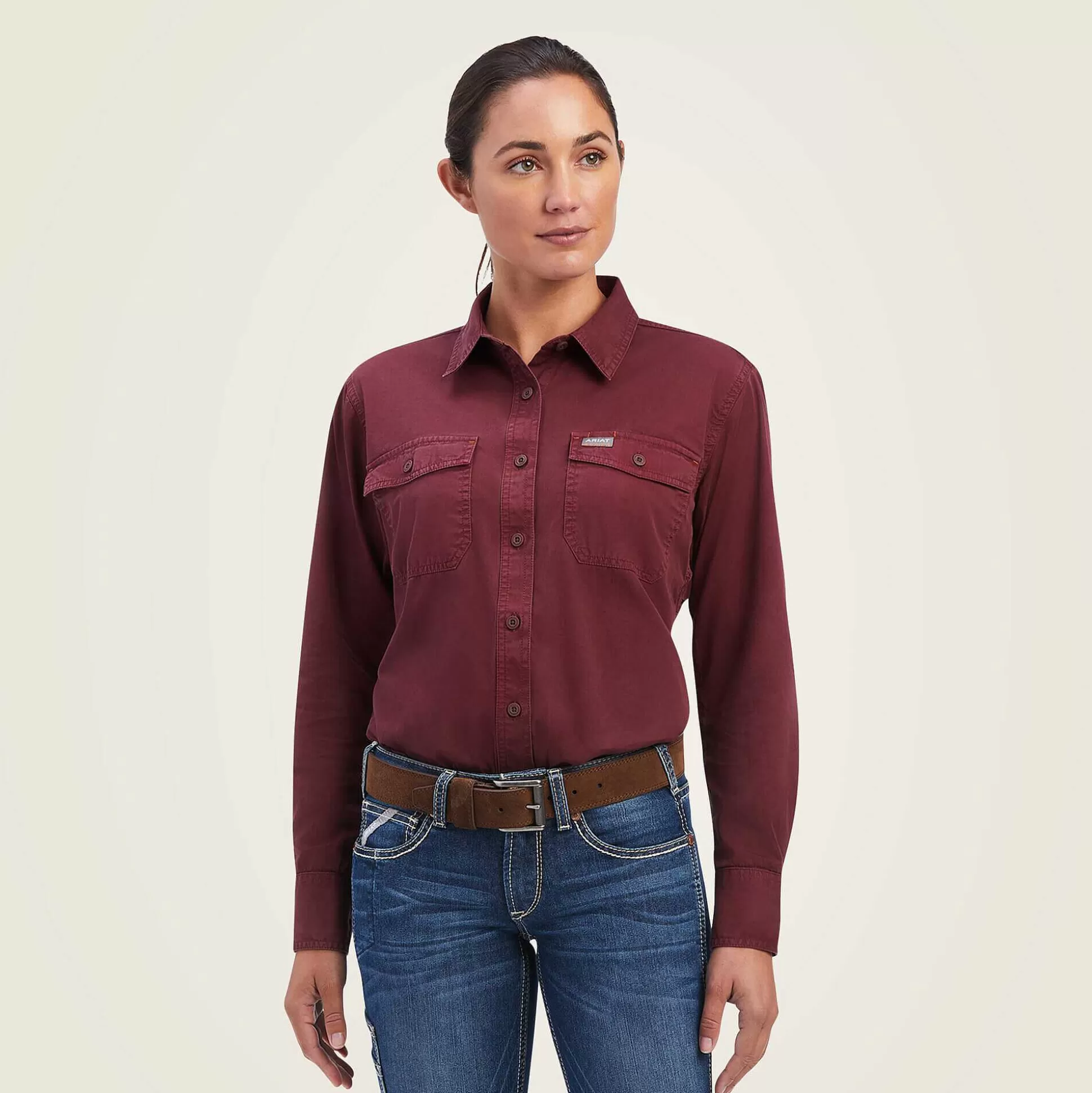 ariat T-Shirts & Tops*Rebar Washed Twill Work Shirt