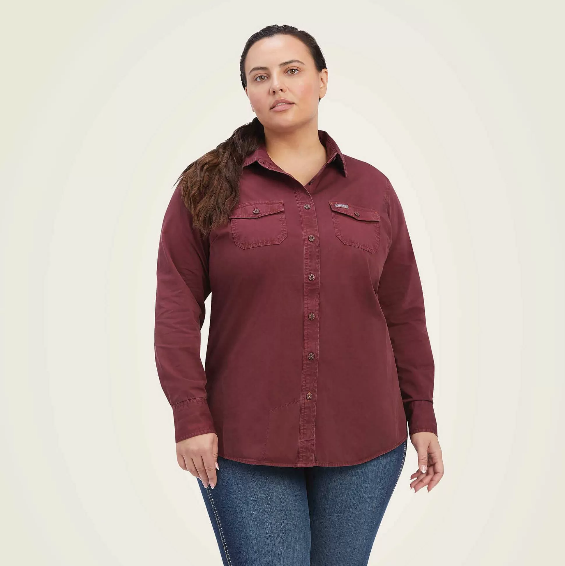 ariat T-Shirts & Tops*Rebar Washed Twill Work Shirt
