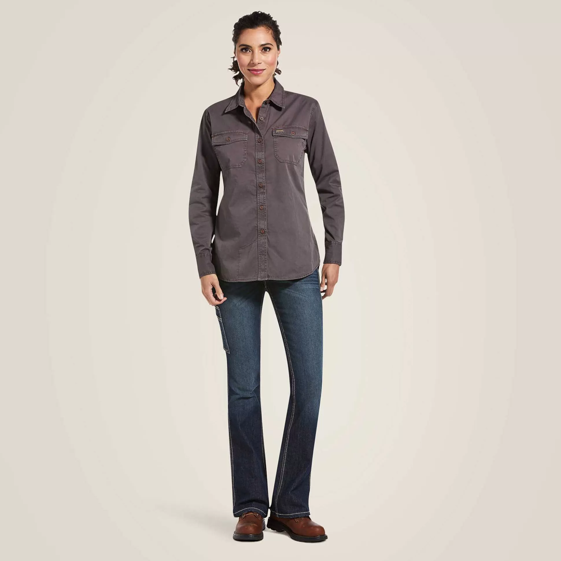 ariat T-Shirts & Tops*Rebar Washed Twill Work Shirt