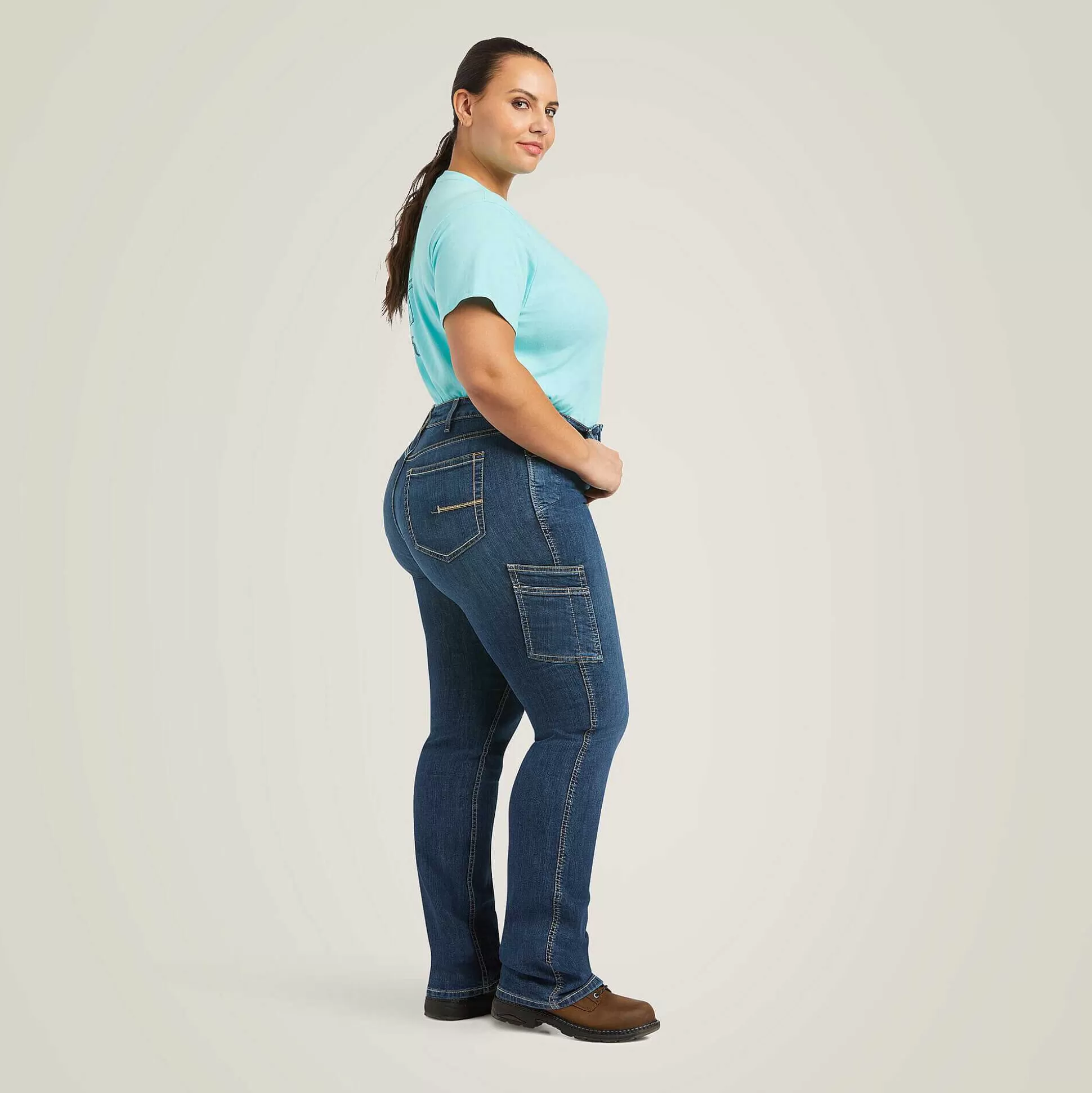 ariat Denim*Rebar Work Flex Perfect Rise Riveter Boot Cut Jean