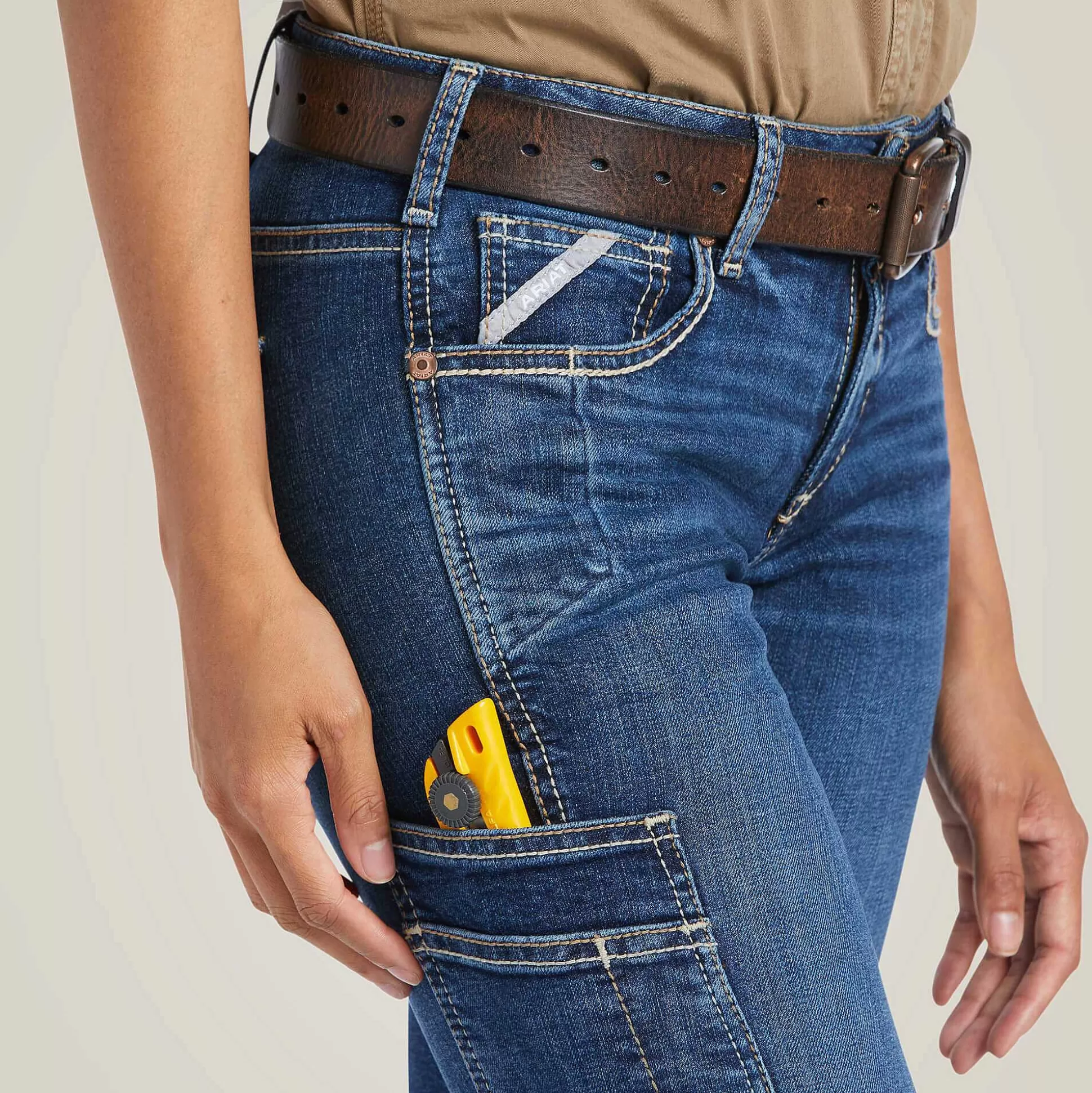 ariat Denim*Rebar Work Flex Perfect Rise Riveter Boot Cut Jean