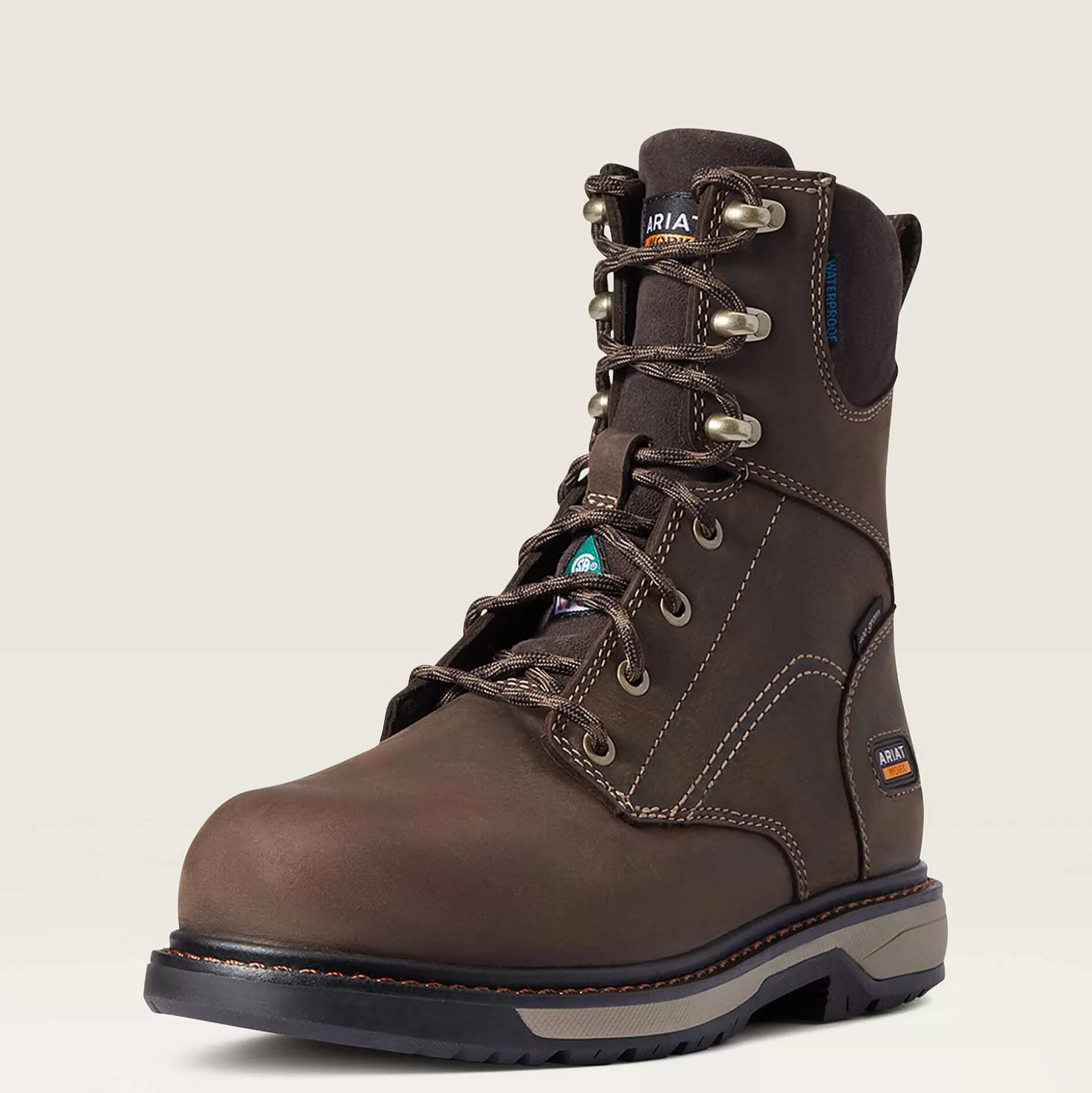 ariat Waterproof Boots*Riveter 8" Csa Glacier Grip Waterproof 400G Composite Toe Work Boot