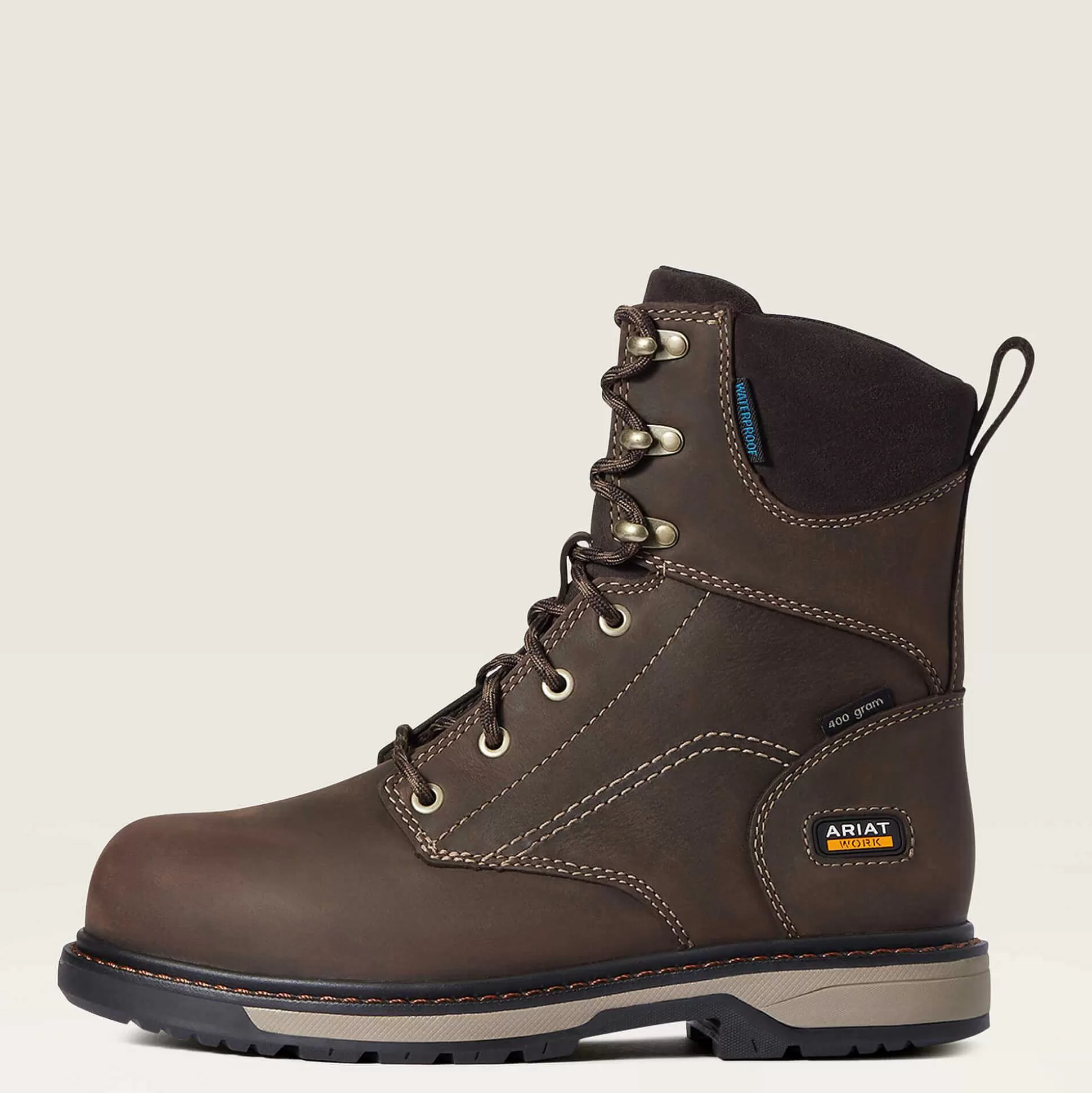 ariat Waterproof Boots*Riveter 8" Csa Glacier Grip Waterproof 400G Composite Toe Work Boot