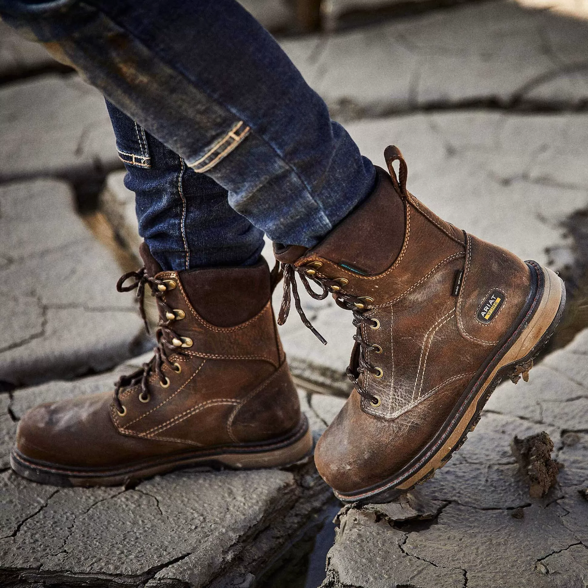 ariat Waterproof Boots*Riveter 8" Csa Glacier Grip Waterproof 400G Composite Toe Work Boot