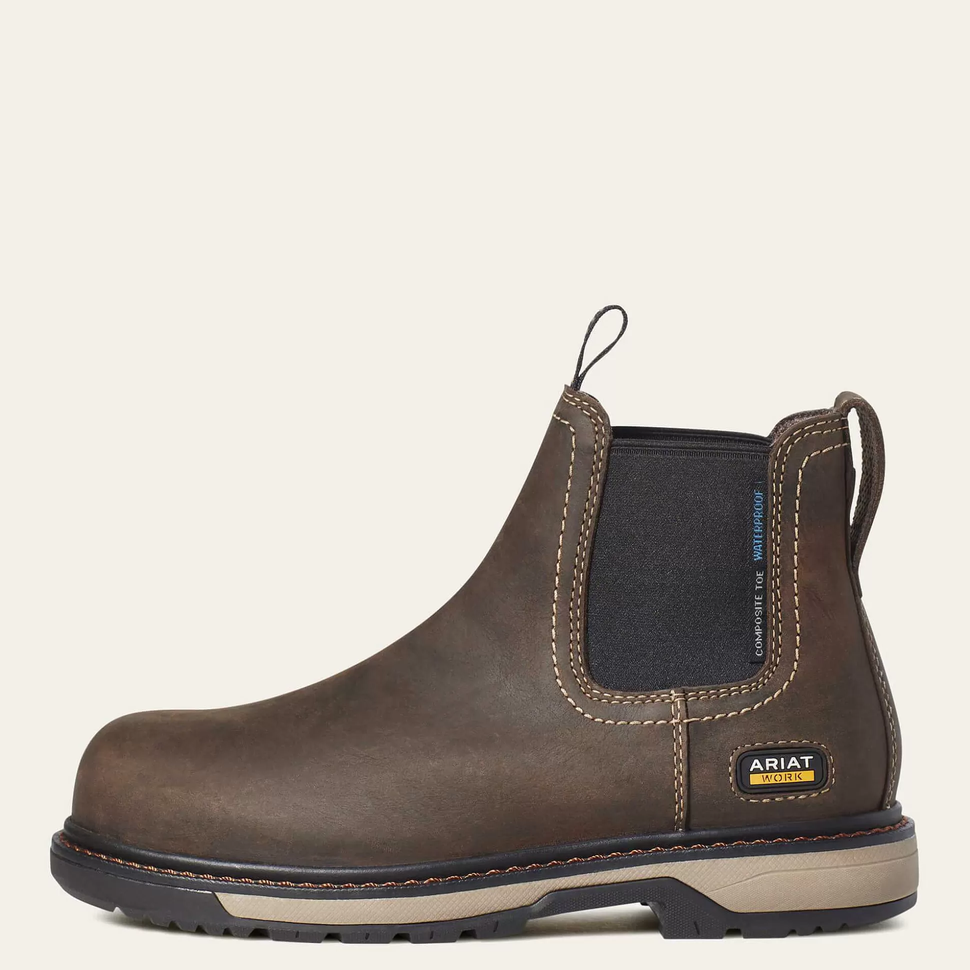 ariat Waterproof Boots*Riveter Chelsea Csa Waterproof Composite Toe Work Boot