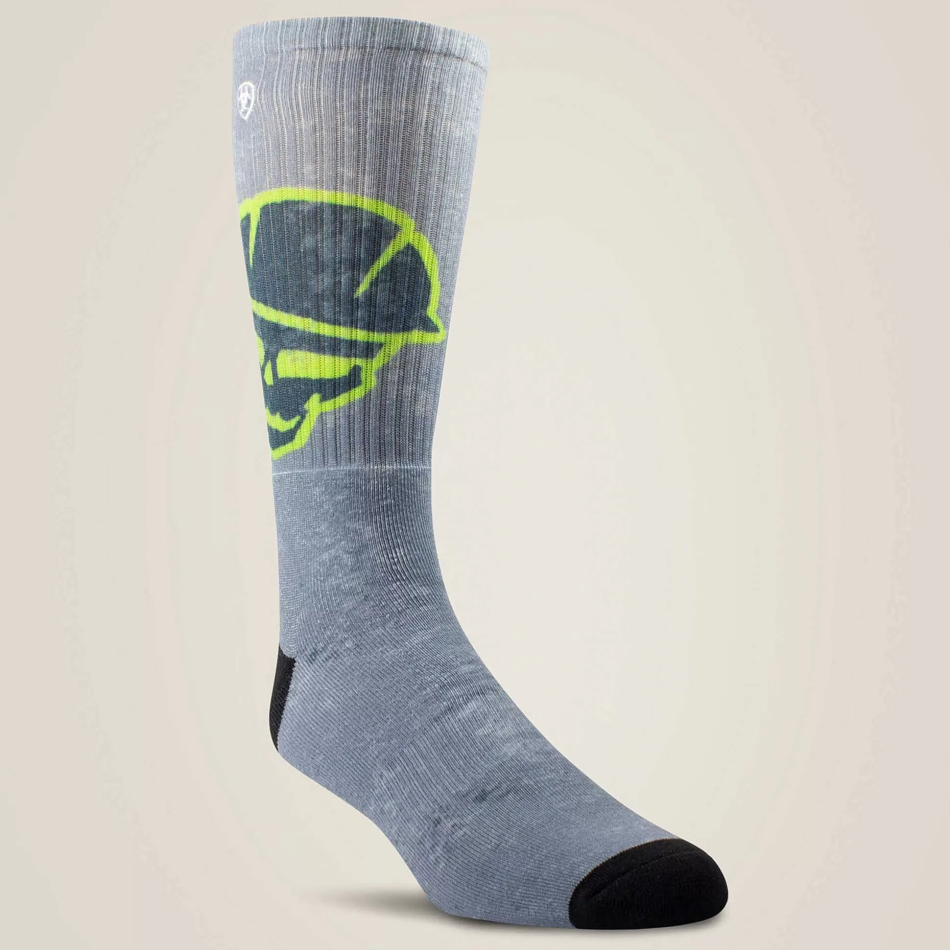 ariat Socks*Roughneck Graphic Crew Work Sock 2 Pair Multi Color Pack
