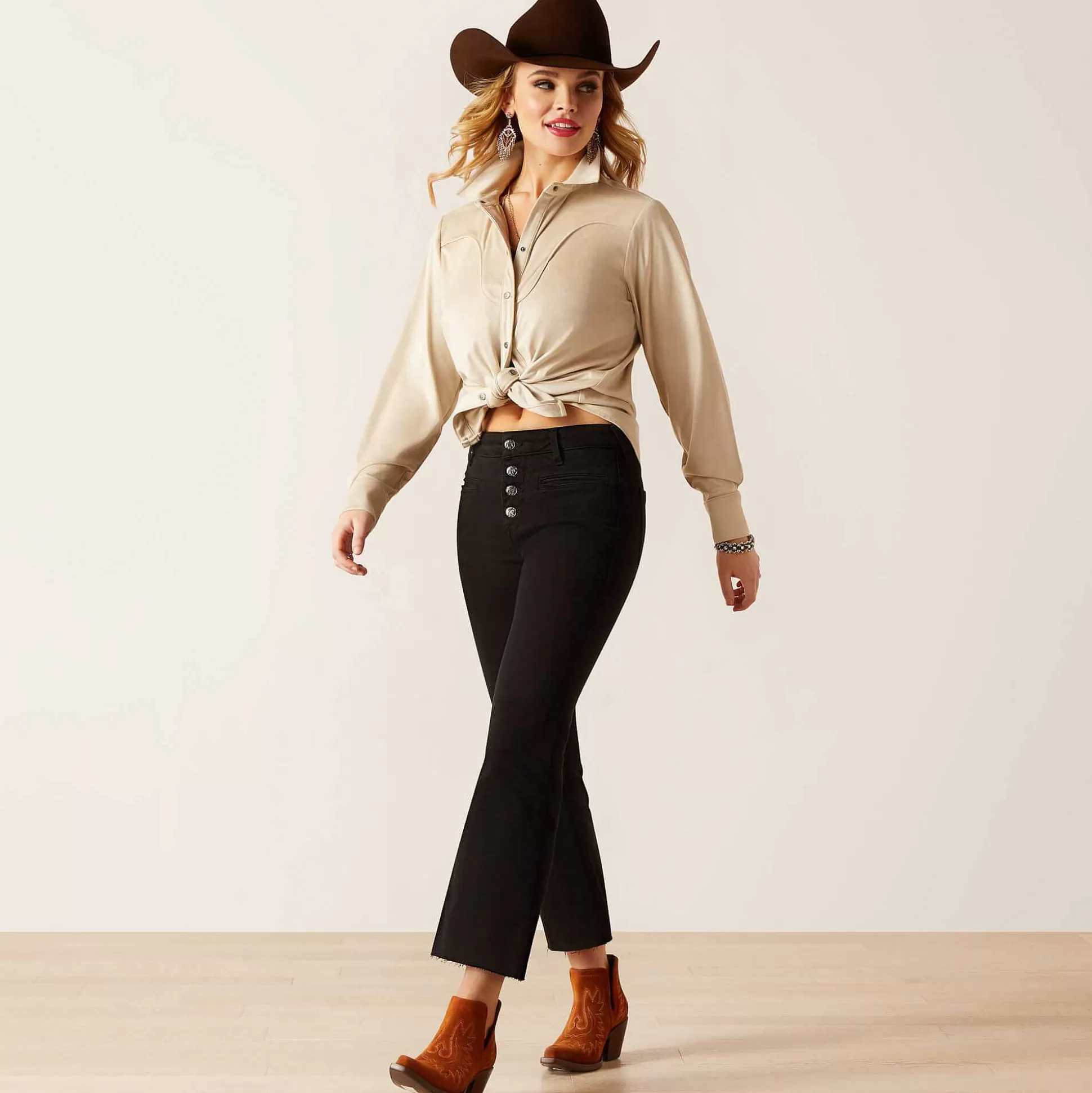 ariat T-Shirts & Tops*Sage Suede Top