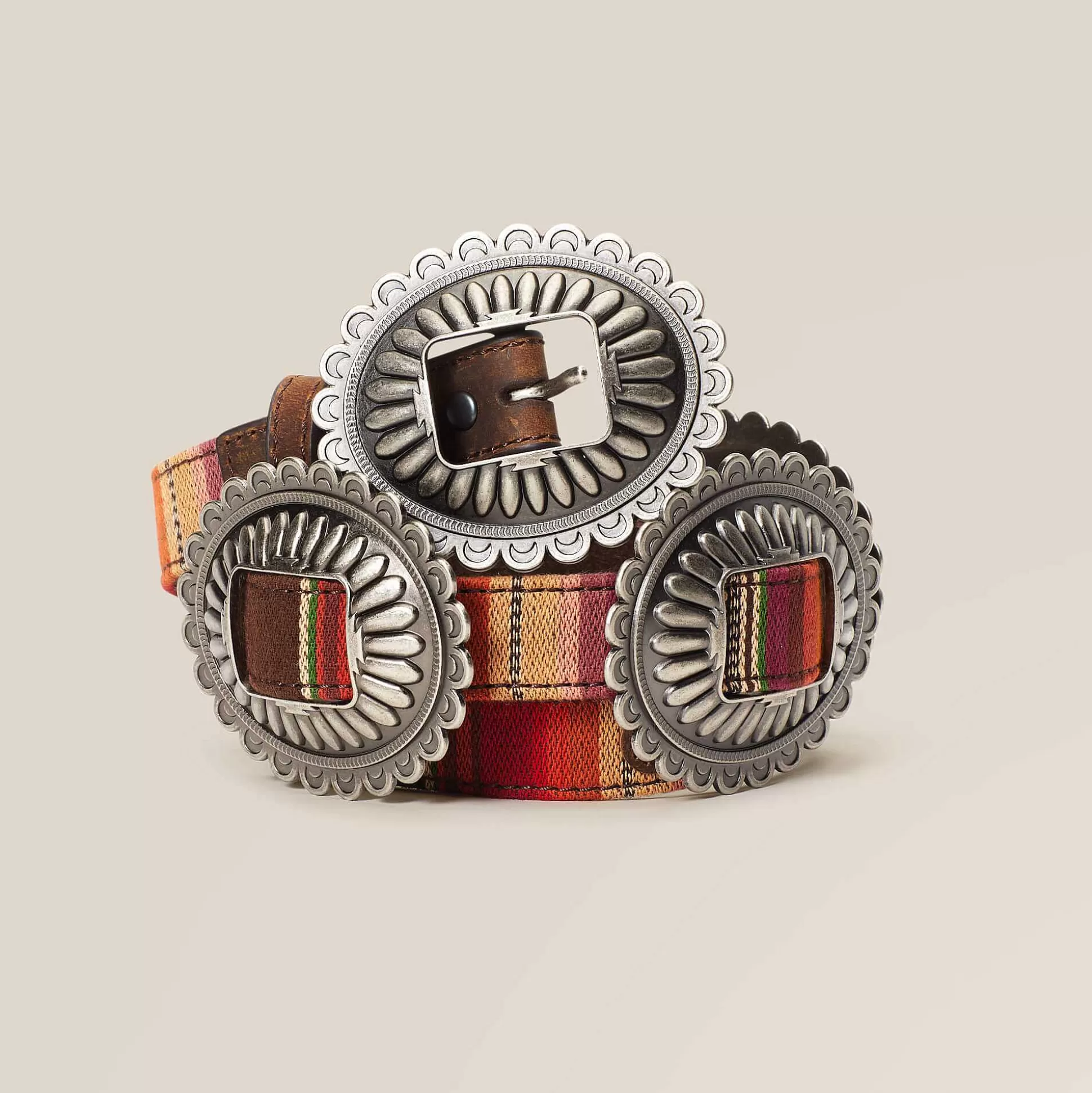 ariat Belts*Stripe Silver Multi Concho Belt