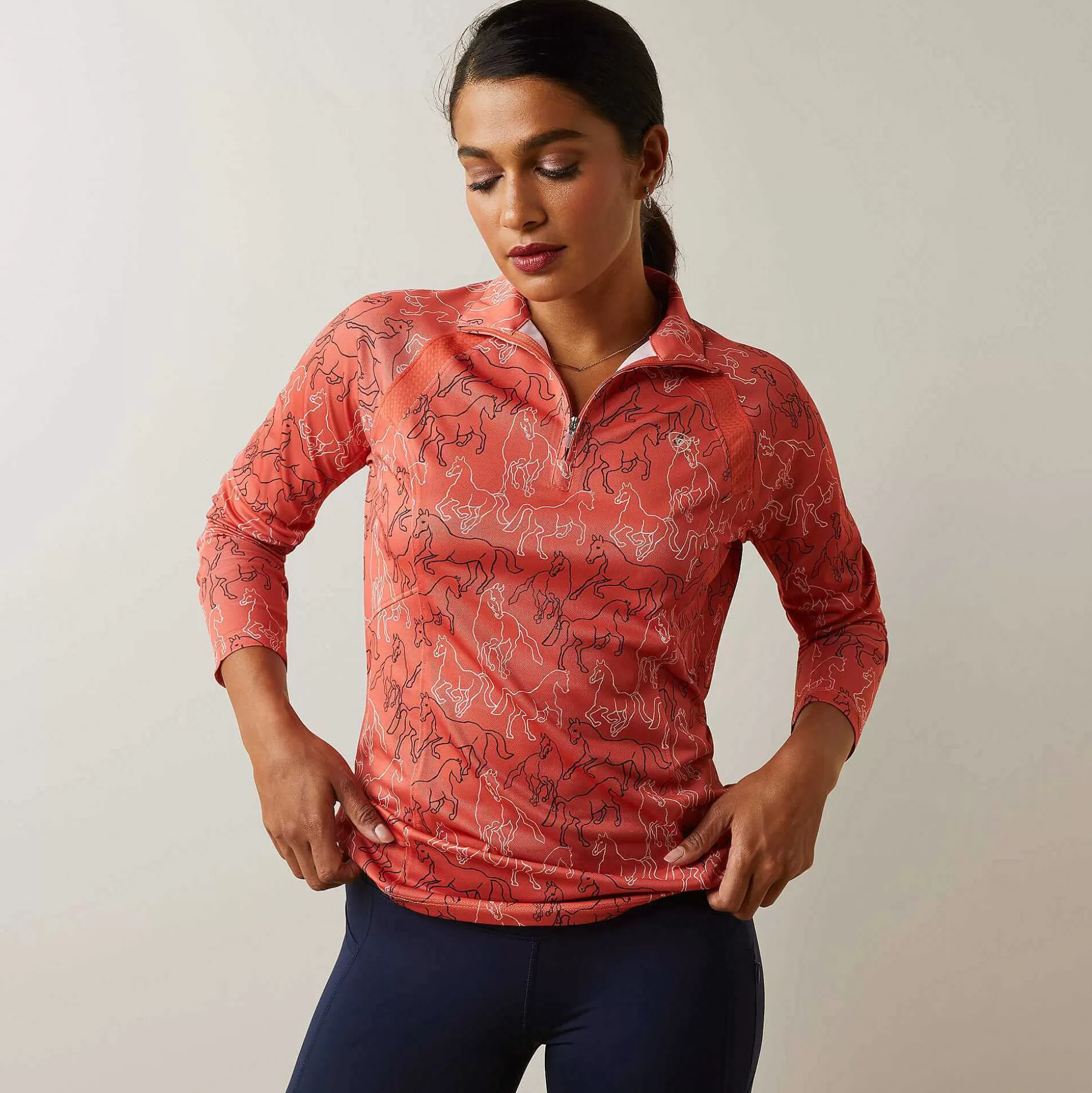 ariat T-Shirts & Tops*Sunstopper 2.0 1/4 Zip Baselayer