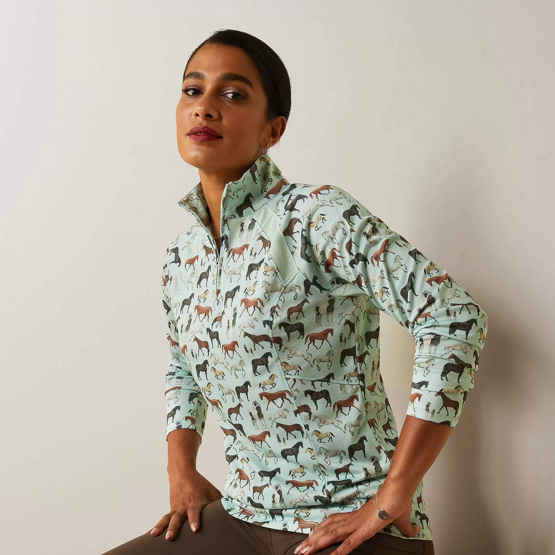 ariat T-Shirts & Tops*Sunstopper 2.0 1/4 Zip Baselayer