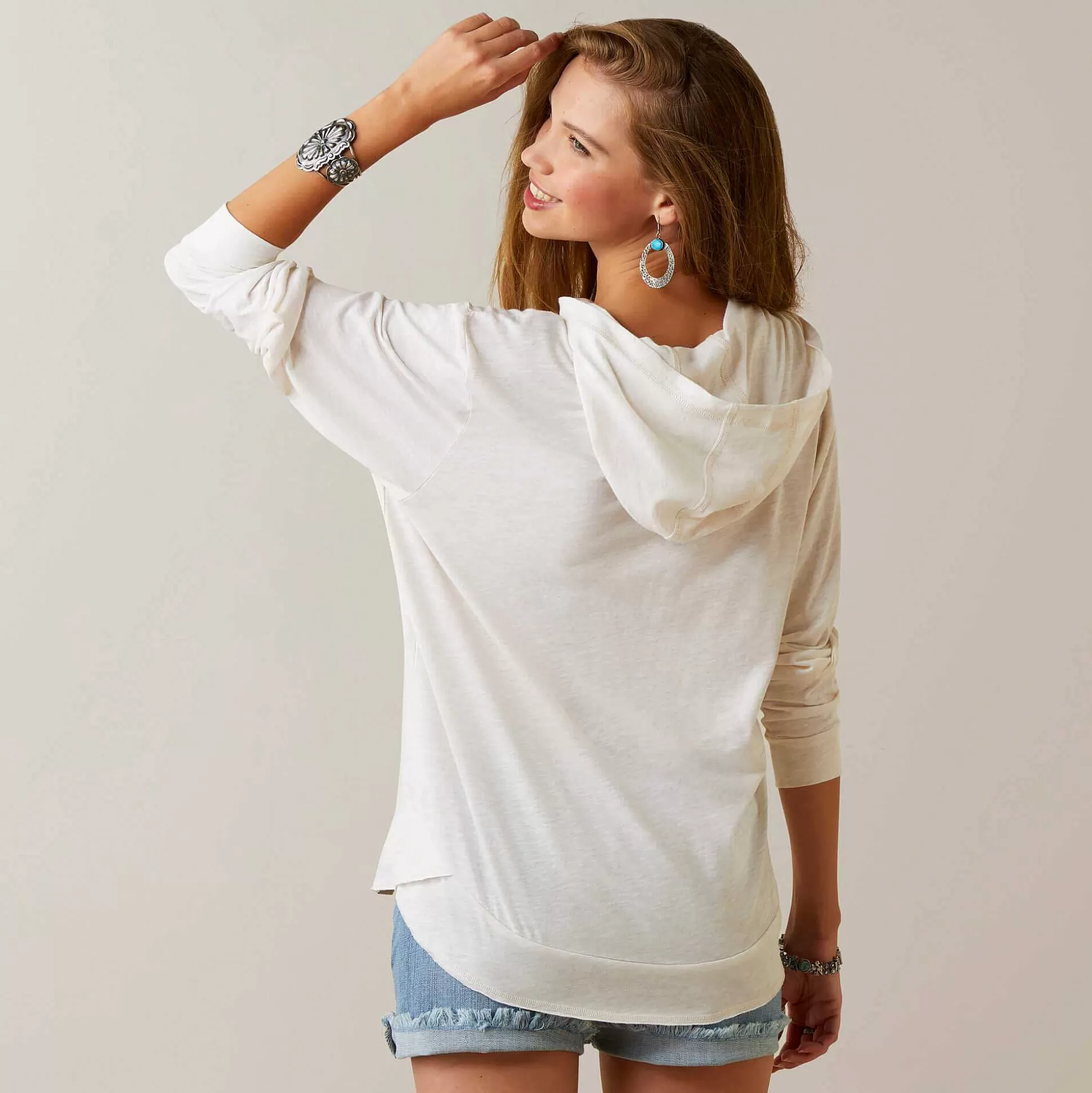 ariat T-Shirts & Tops*Surfing Longhorn Western Aloha Shirt