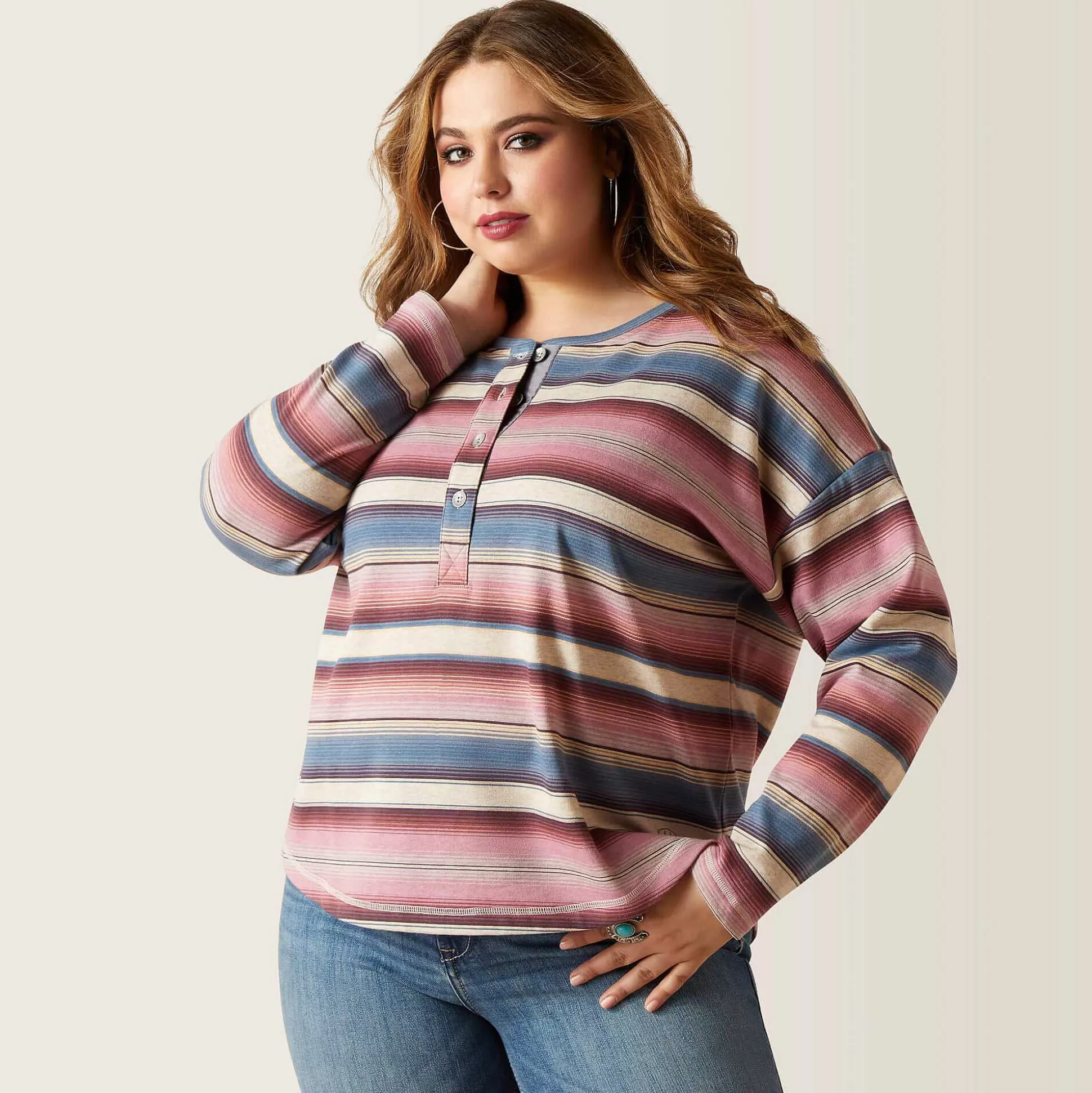 ariat T-Shirts & Tops*Terry Henley Sweatshirt