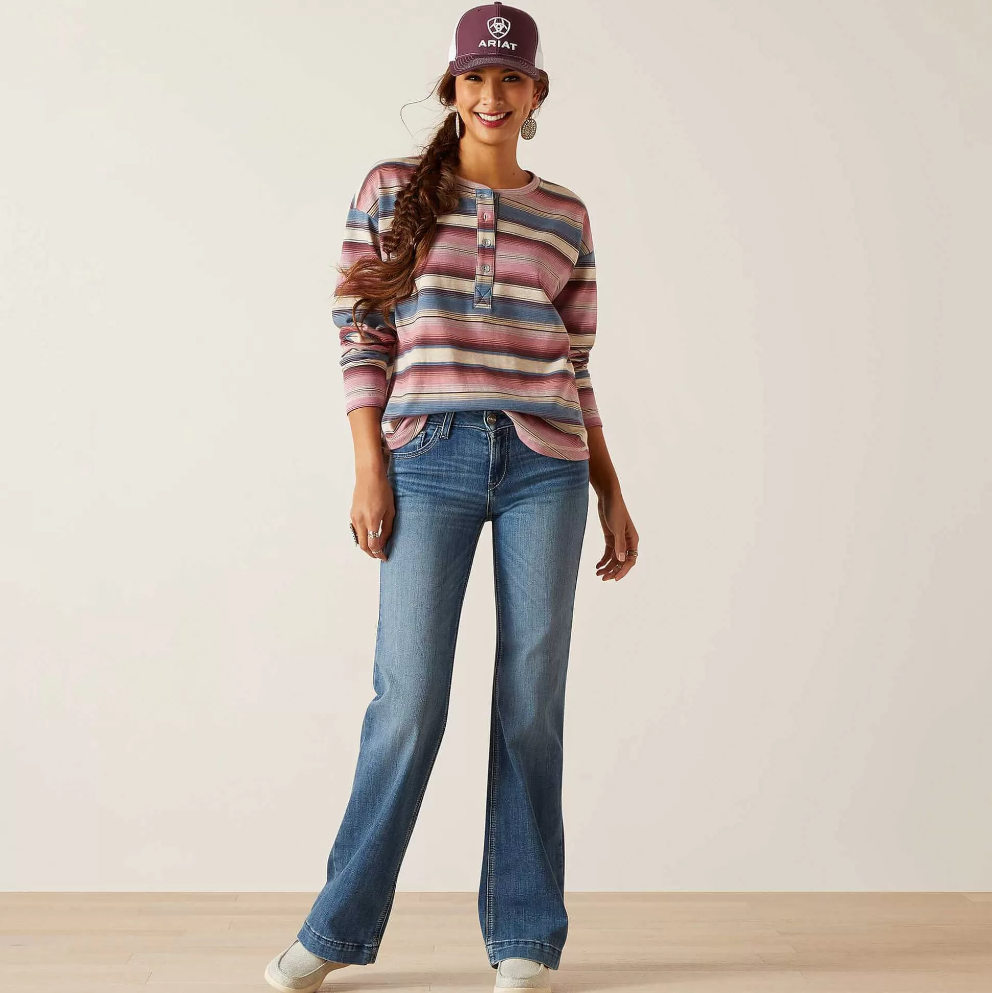 ariat T-Shirts & Tops*Terry Henley Sweatshirt
