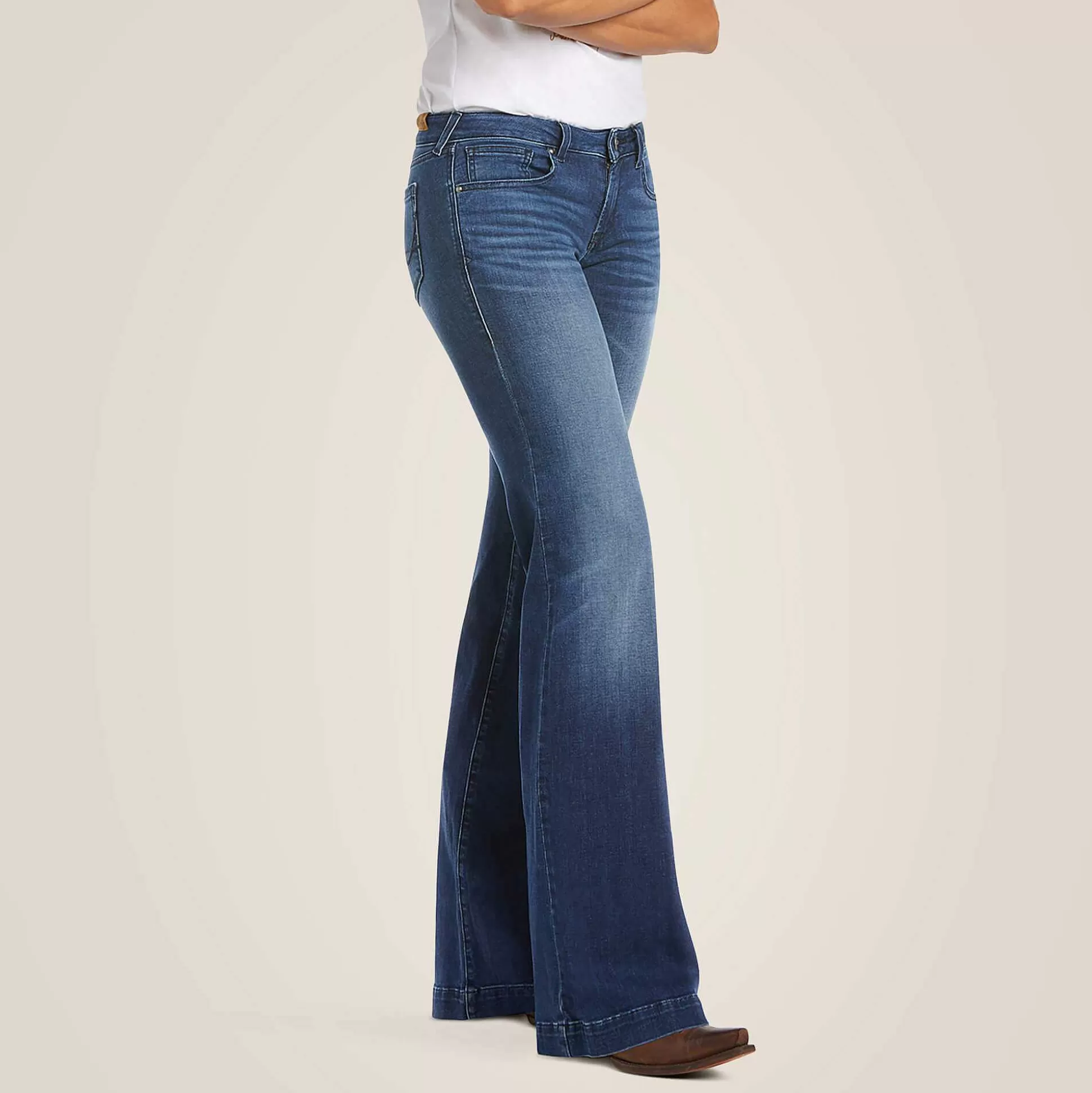 ariat Denim*Trouser Mid Rise Stretch Kelsea Wide Leg Jean