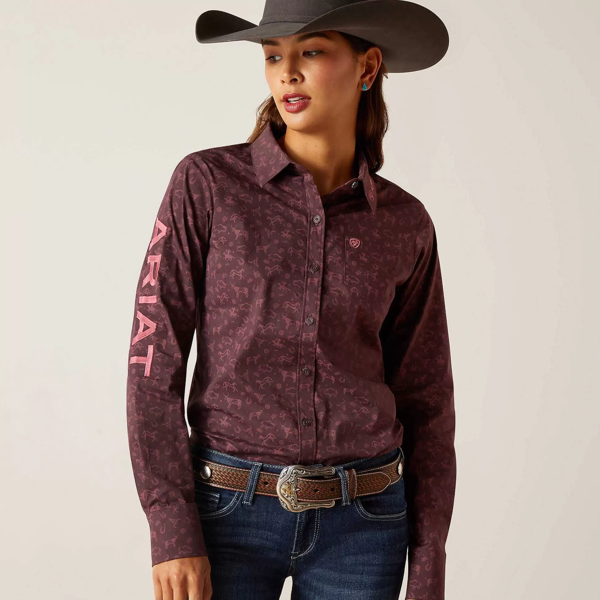 ariat T-Shirts & Tops*Wrinkle Resist Team Kirby Stretch Shirt